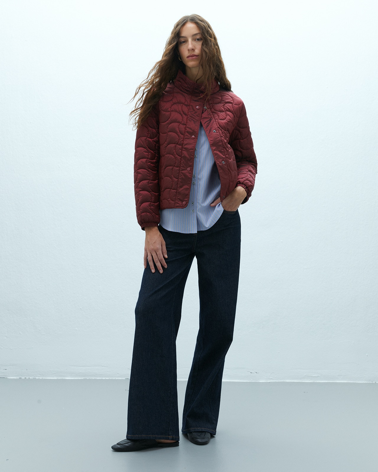 Imagen 0 de Parka corta de mujer ligera Rojo