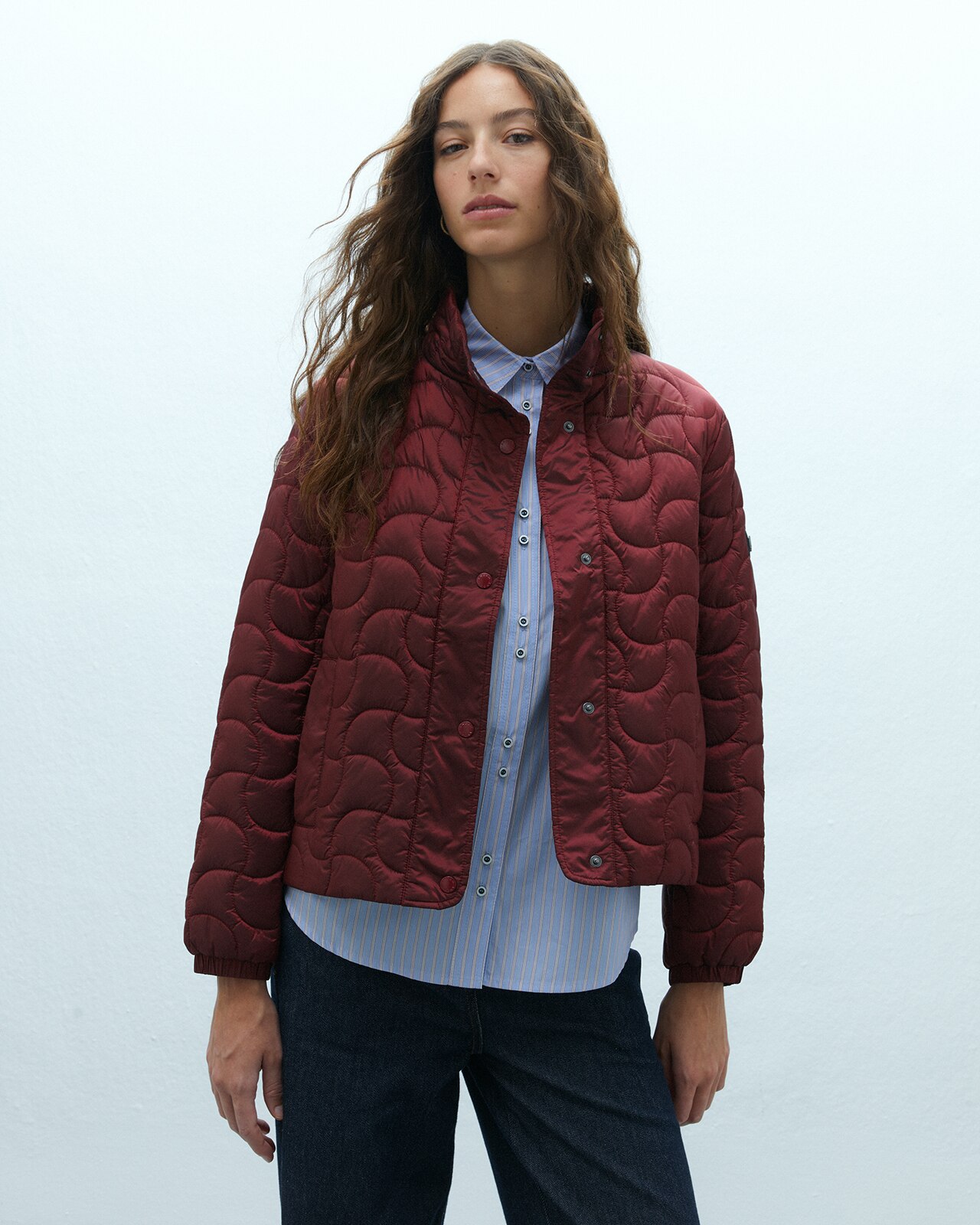 Parka corta de mujer ligera - Andam - Rojo Rojo-2