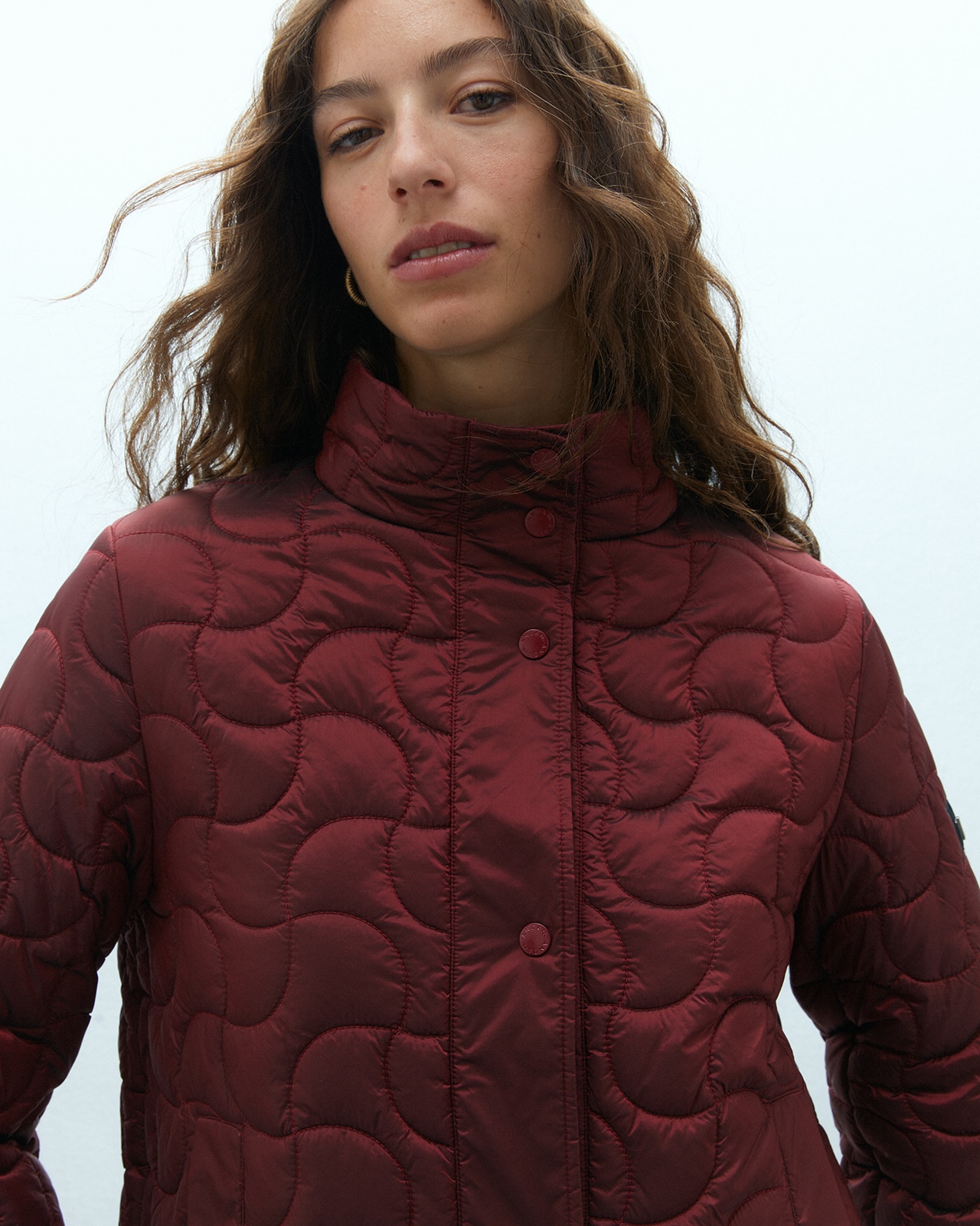 Parka corta de mujer ligera - Andam - Rojo Rojo-4