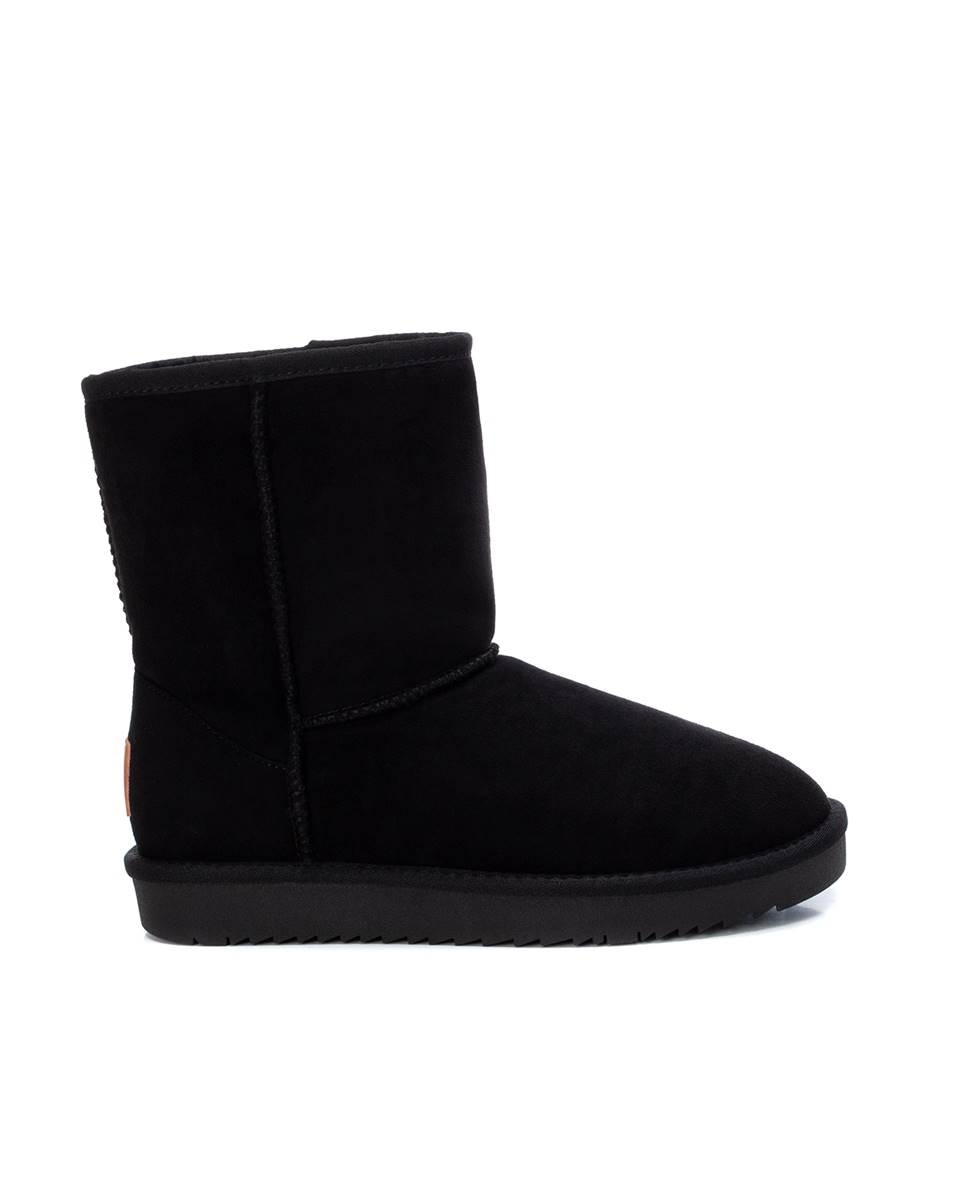 Botines con pelo de mujer estilo australiano - Xti - Negro Negro-1