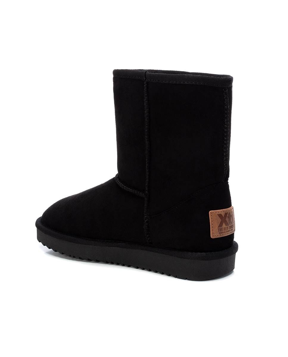 Botines con pelo de mujer estilo australiano - Xti - Negro Negro-4