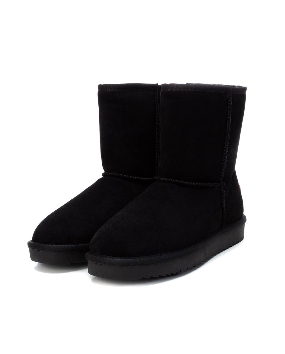 Botines con pelo de mujer estilo australiano - Xti - Negro Negro-5