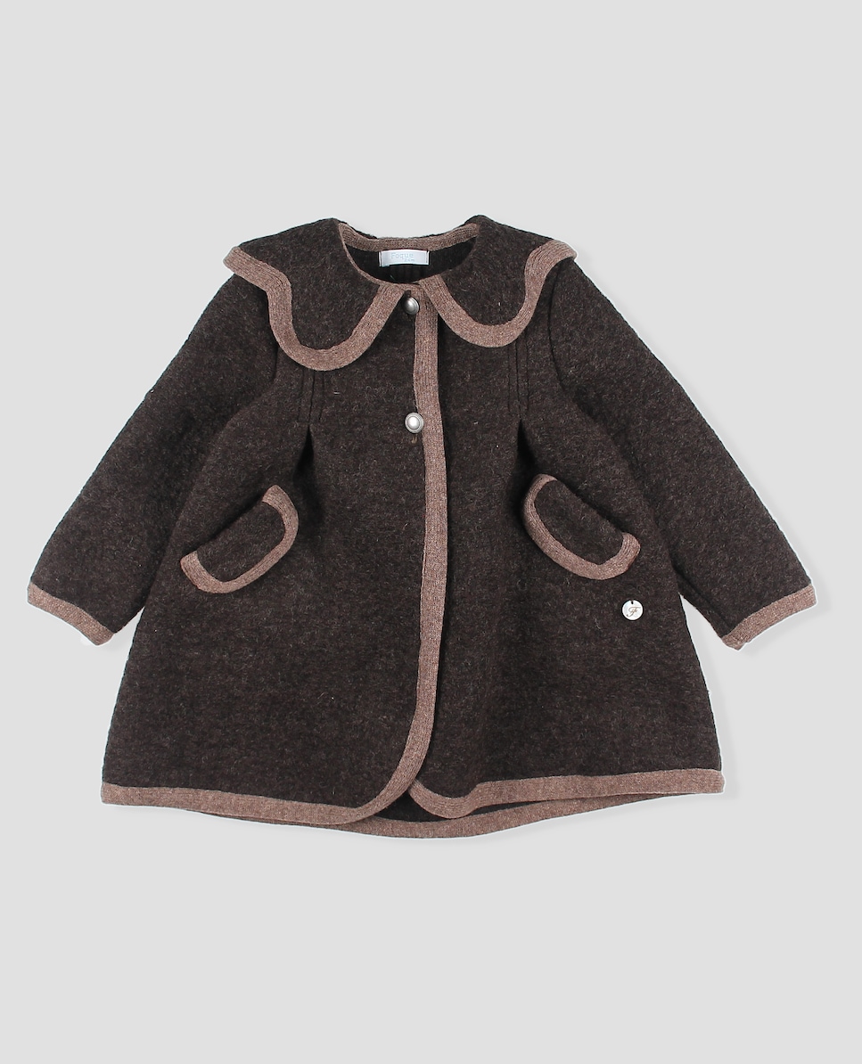 Abrigo de bebé niña de lana cocida Años/36 Meses Marrón