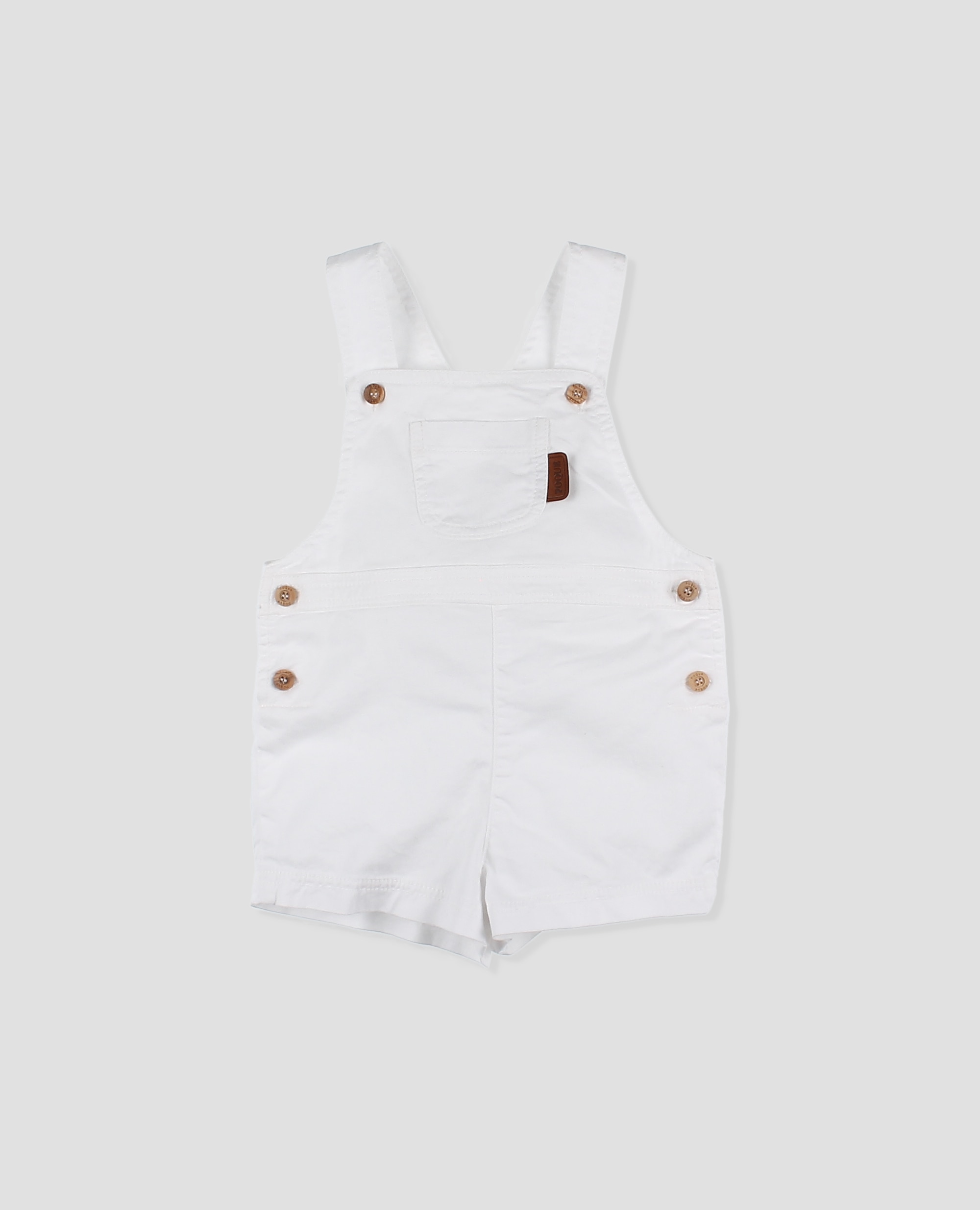 Peto de bebé niño de loneta de algodón - Foque - Blanco Blanco-4