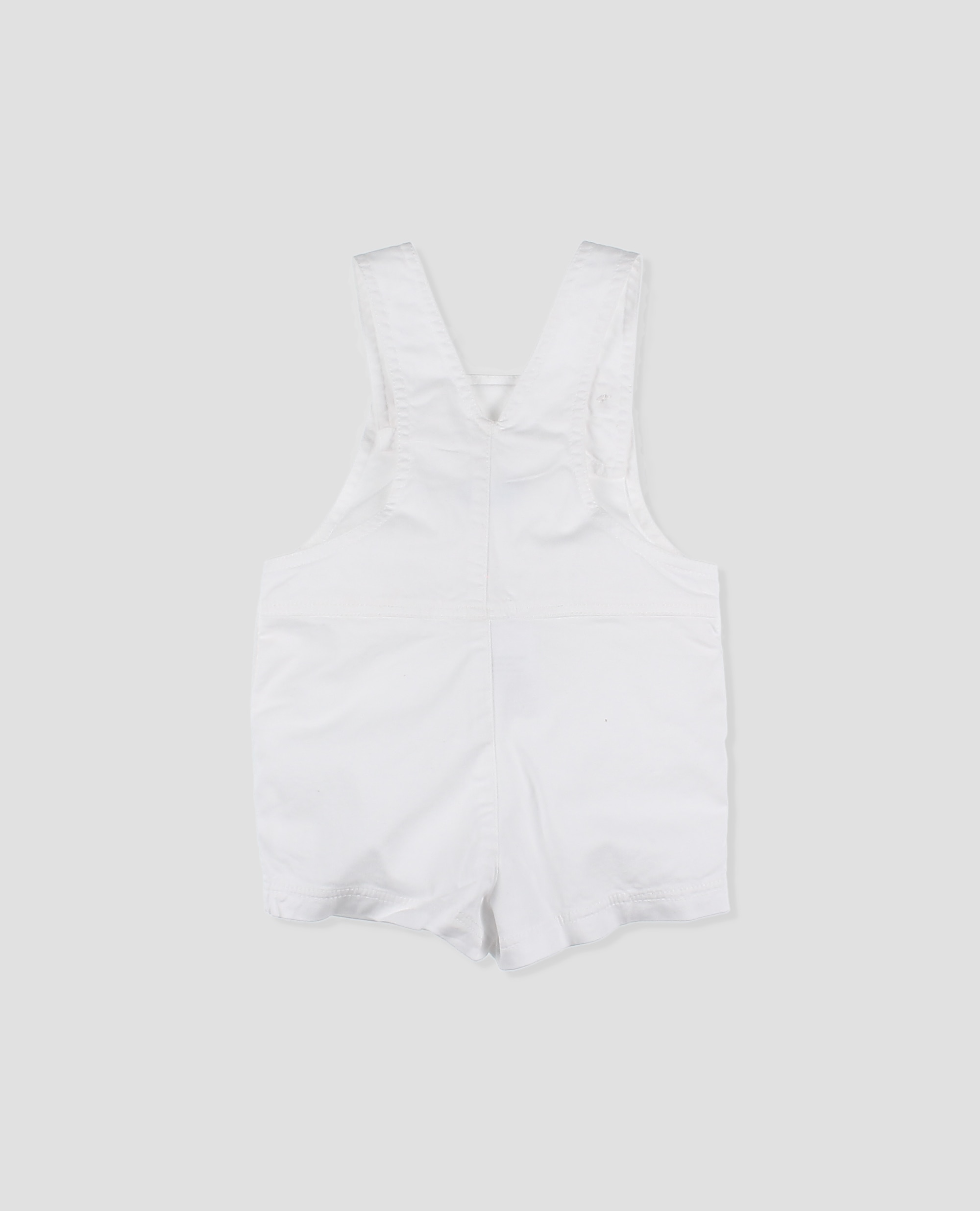 Peto de bebé niño de loneta de algodón - Foque - Blanco Blanco-3