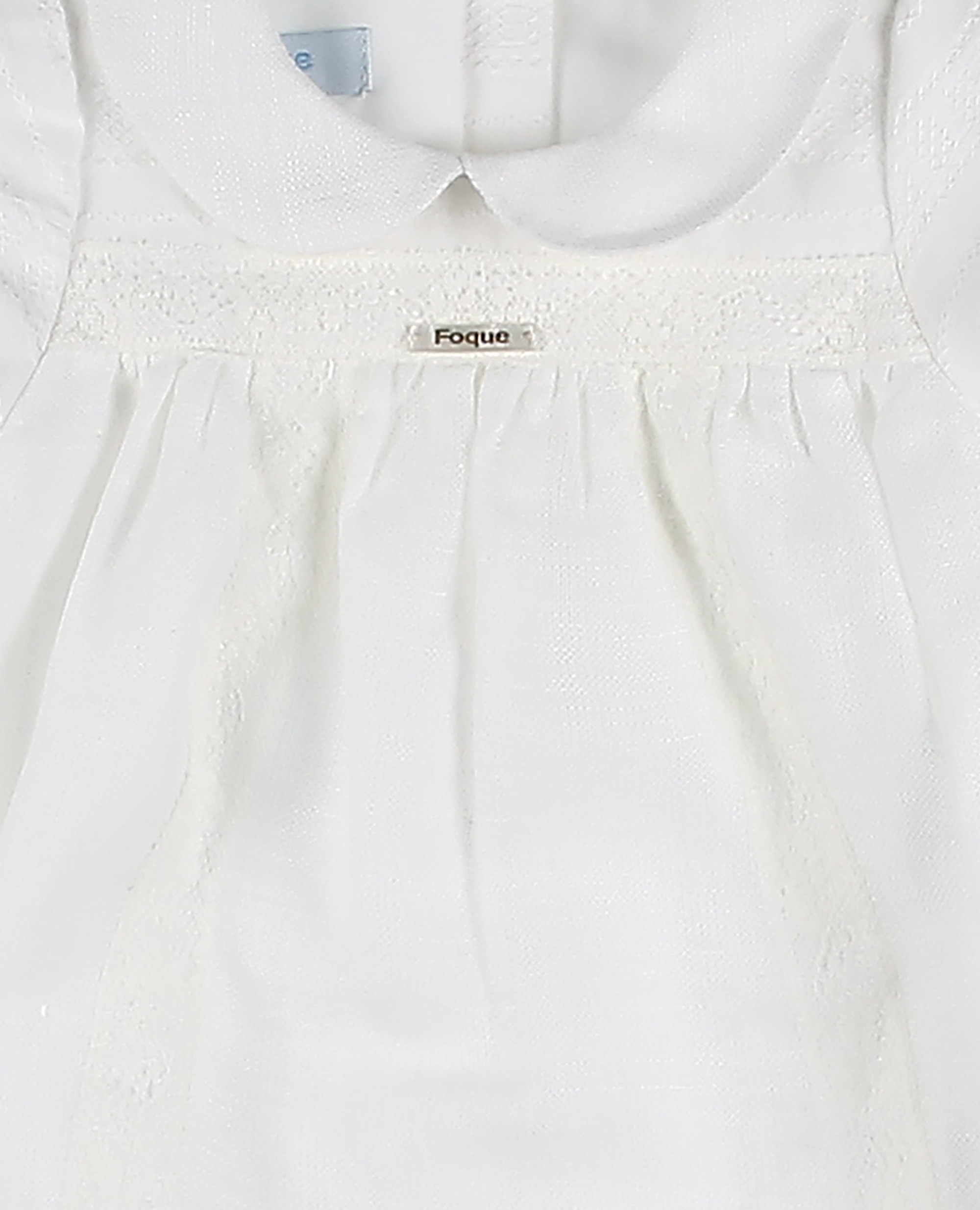 Pelele efecto rayas de bebé niño con manga corta y cuello bebé - Foque - Crudo Crudo-4