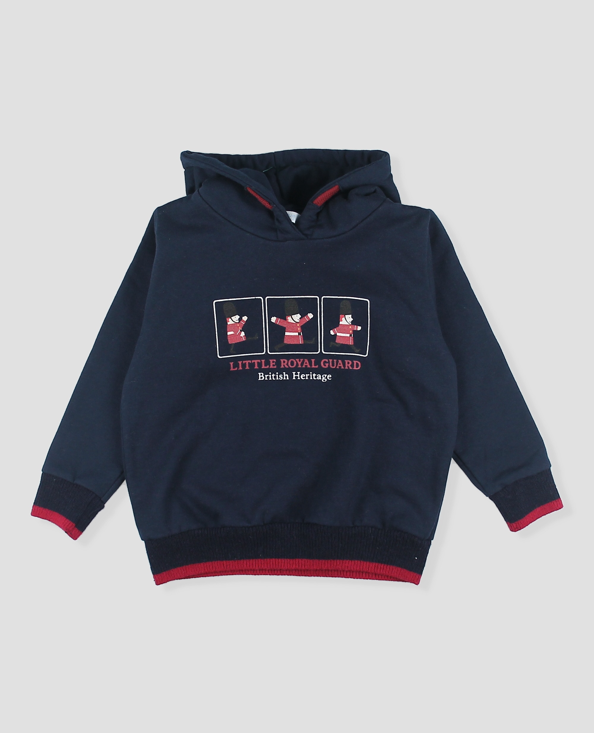 Imagen 3 de Sudadera de niño con capucha y dibujo de soldados - Foque - Azul marino Azul marino