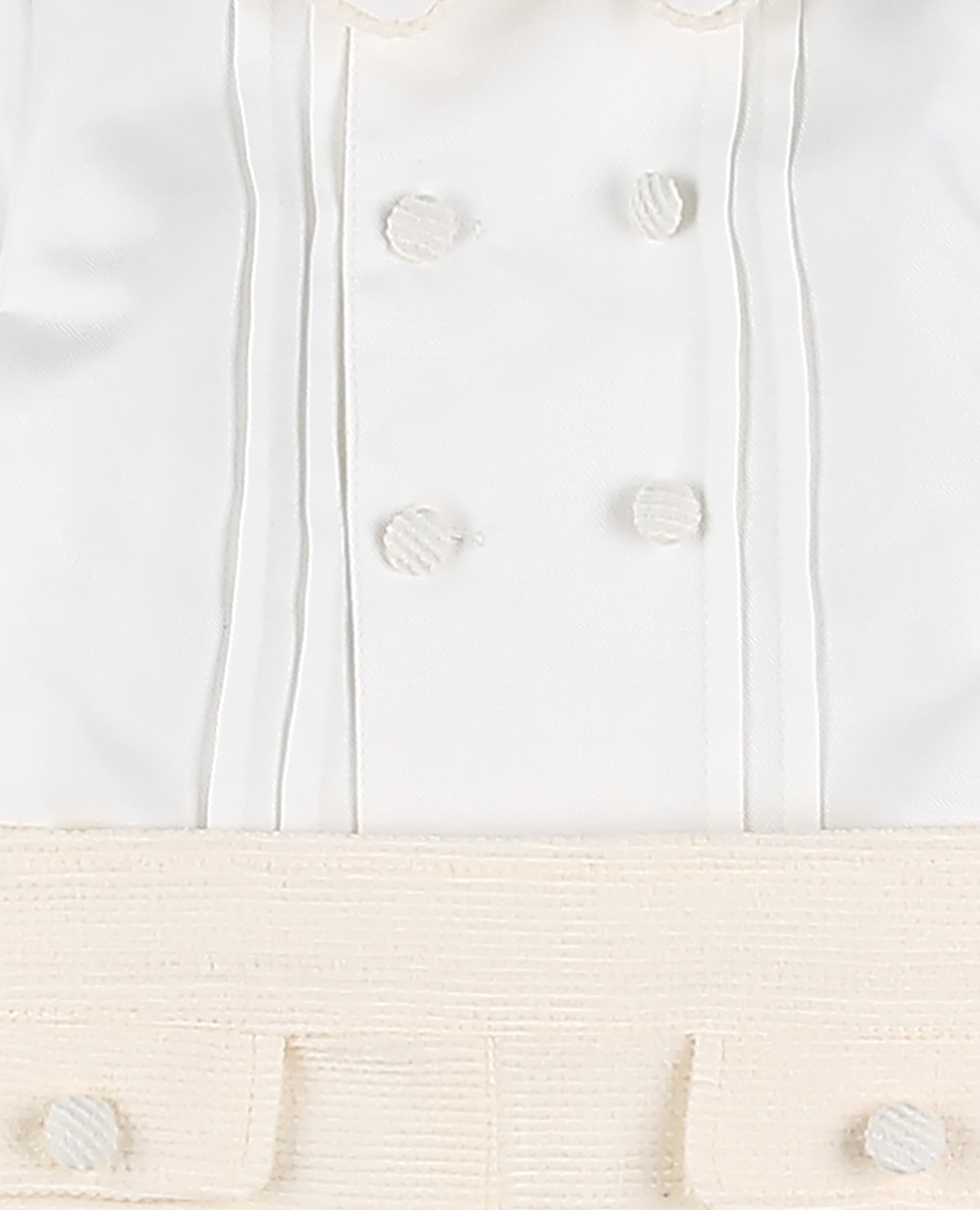 Conjunto bebé noño ceremonia de blusa y pantalon corto - Foque - Crudo Crudo-2