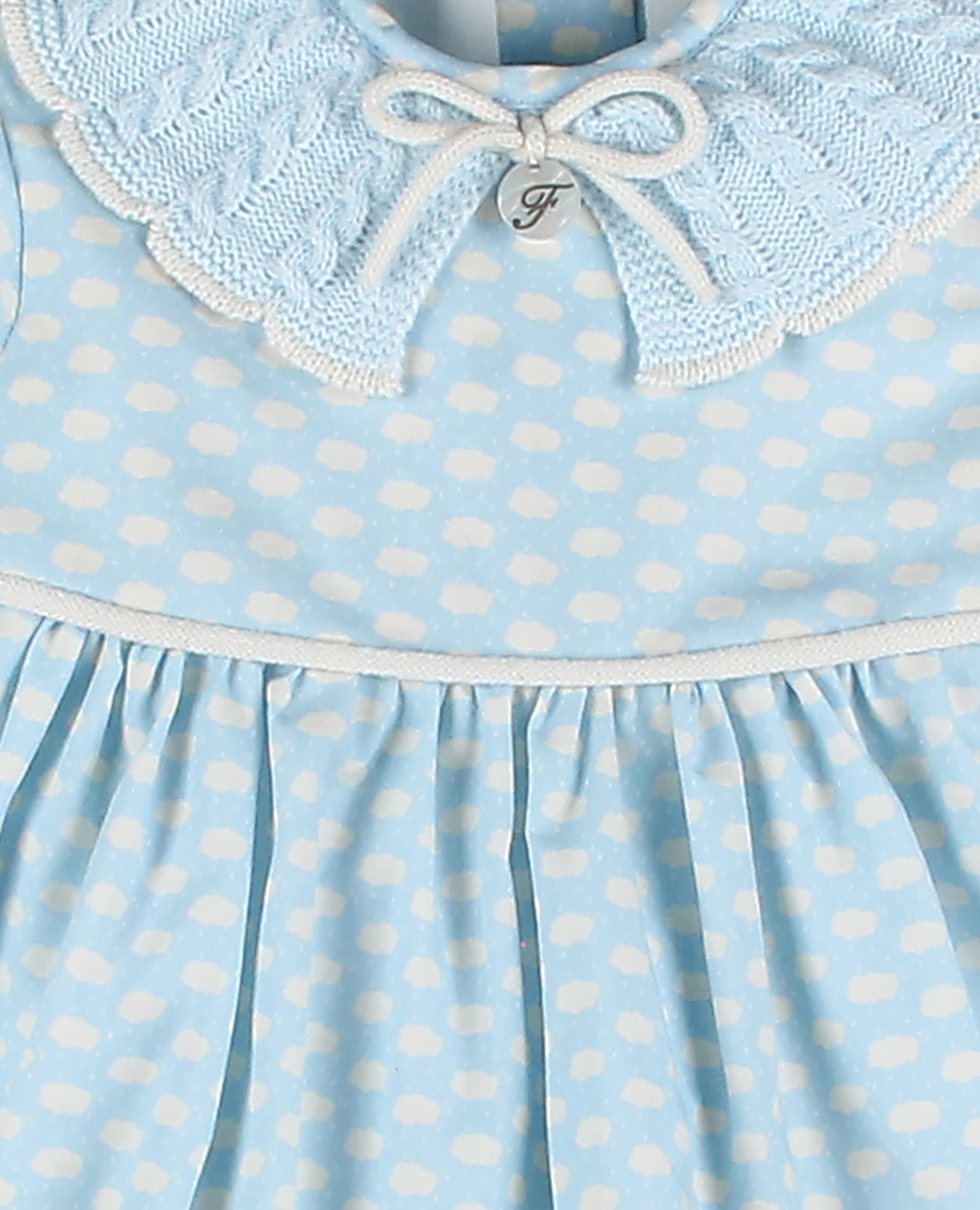Jesusito tela bebe niña en estampado de nubes - Foque - Azul celeste Azul celeste-4
