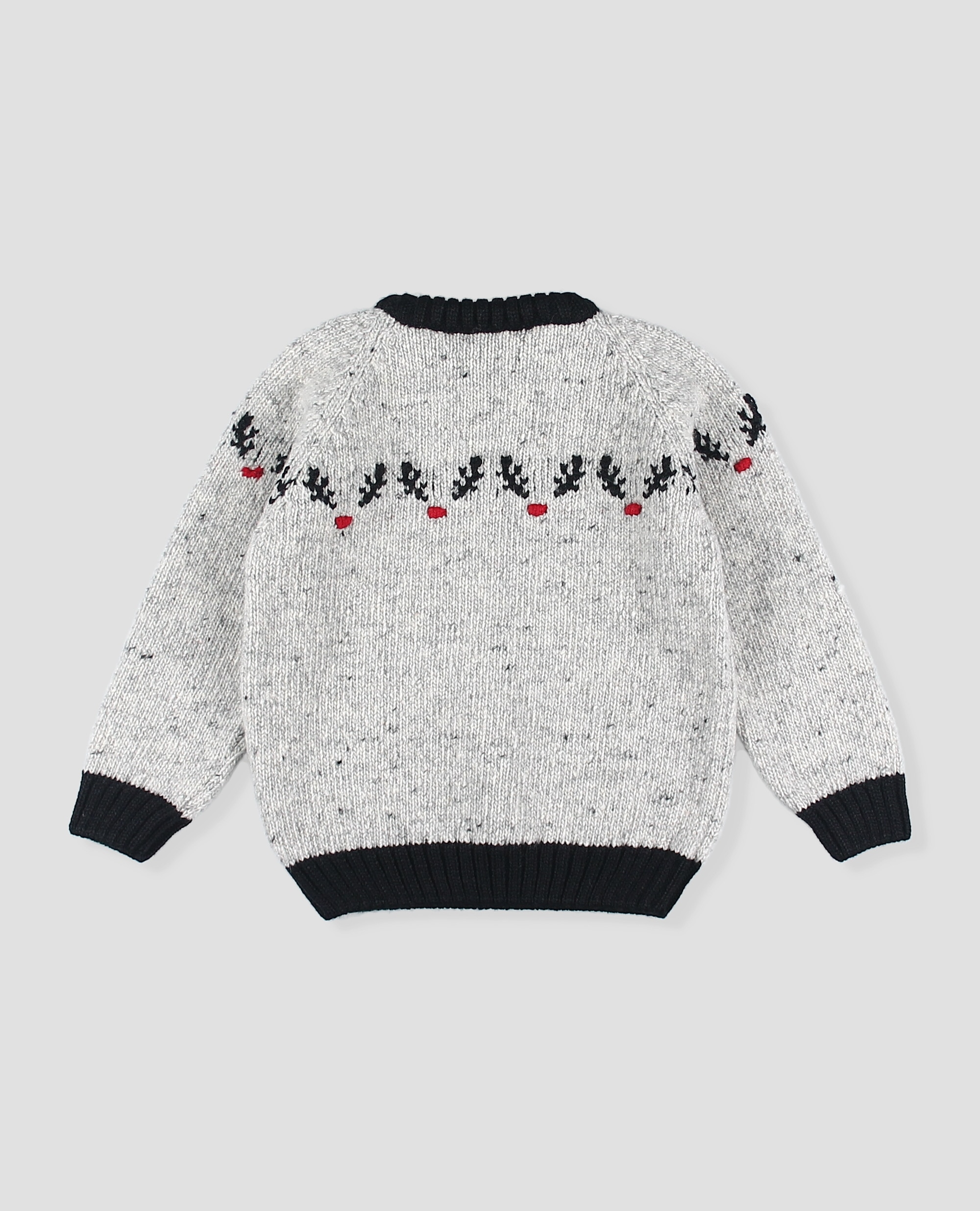 Jersey punto bebé niño greca greca renos especial navidad - Foque - Gris claro Gris claro-3