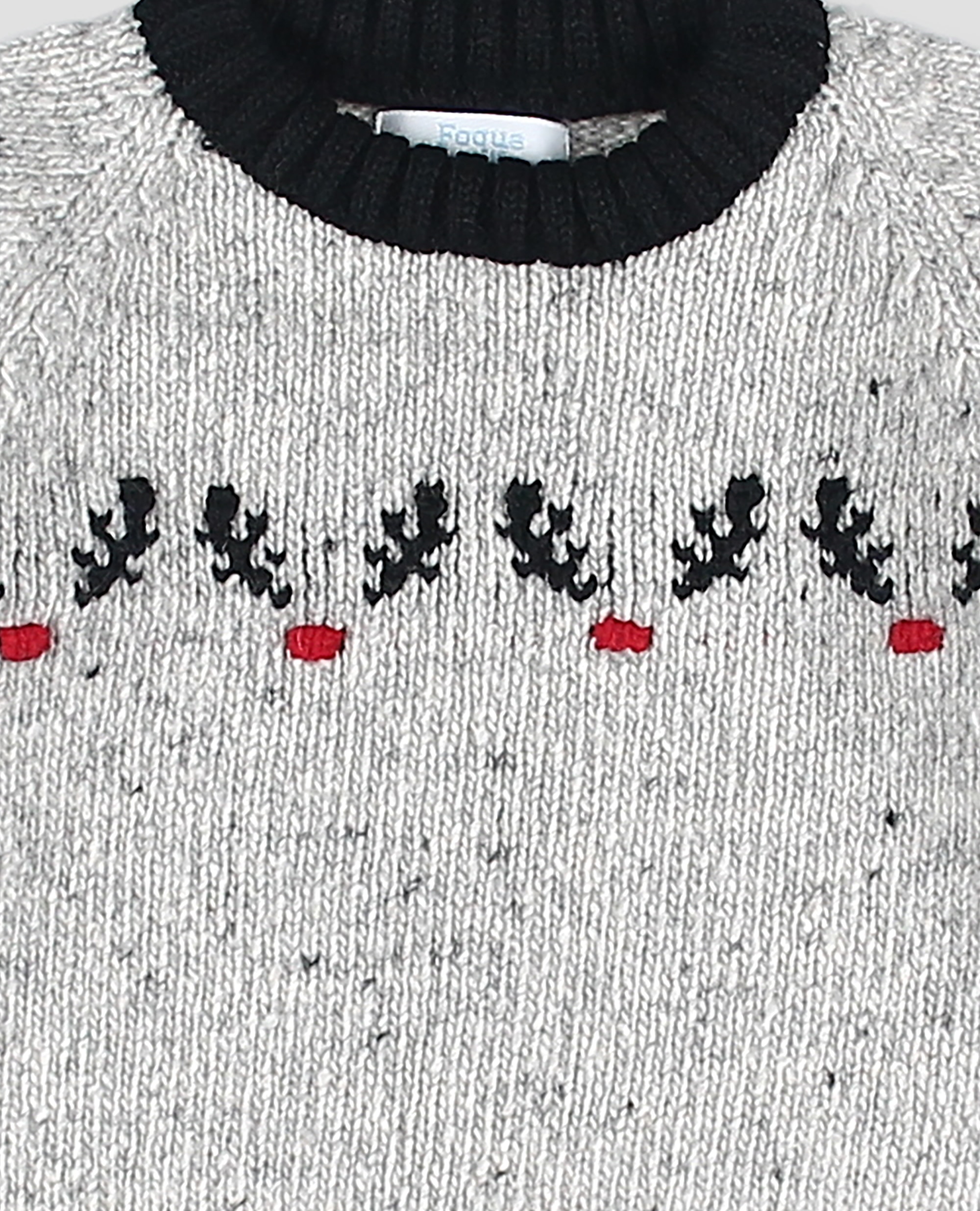 Jersey punto bebé niño greca greca renos especial navidad - Foque - Gris claro Gris claro-2