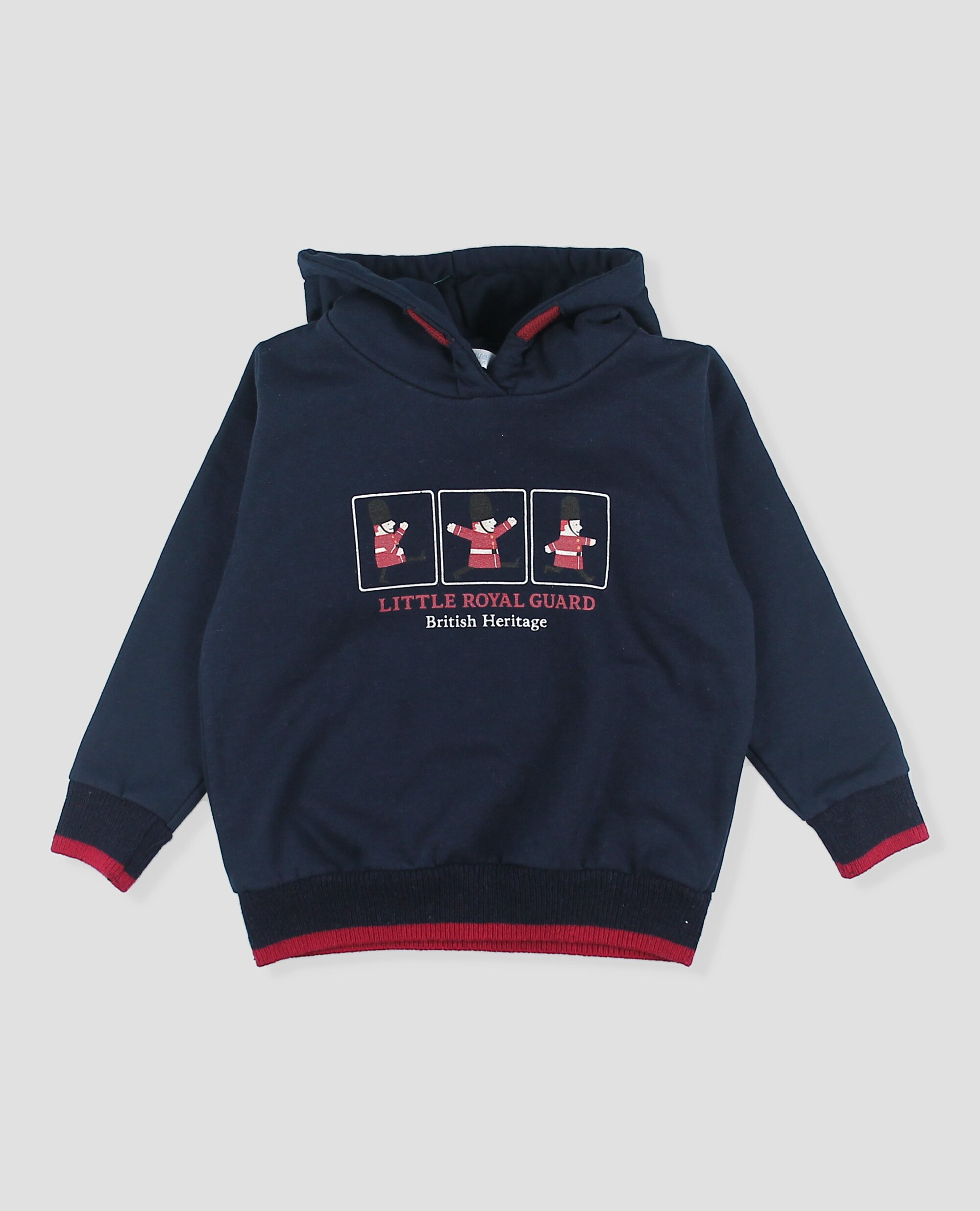 Sudadera de bebé niño con capucha y dibujo de soldados - Foque - Azul marino Azul marino-3