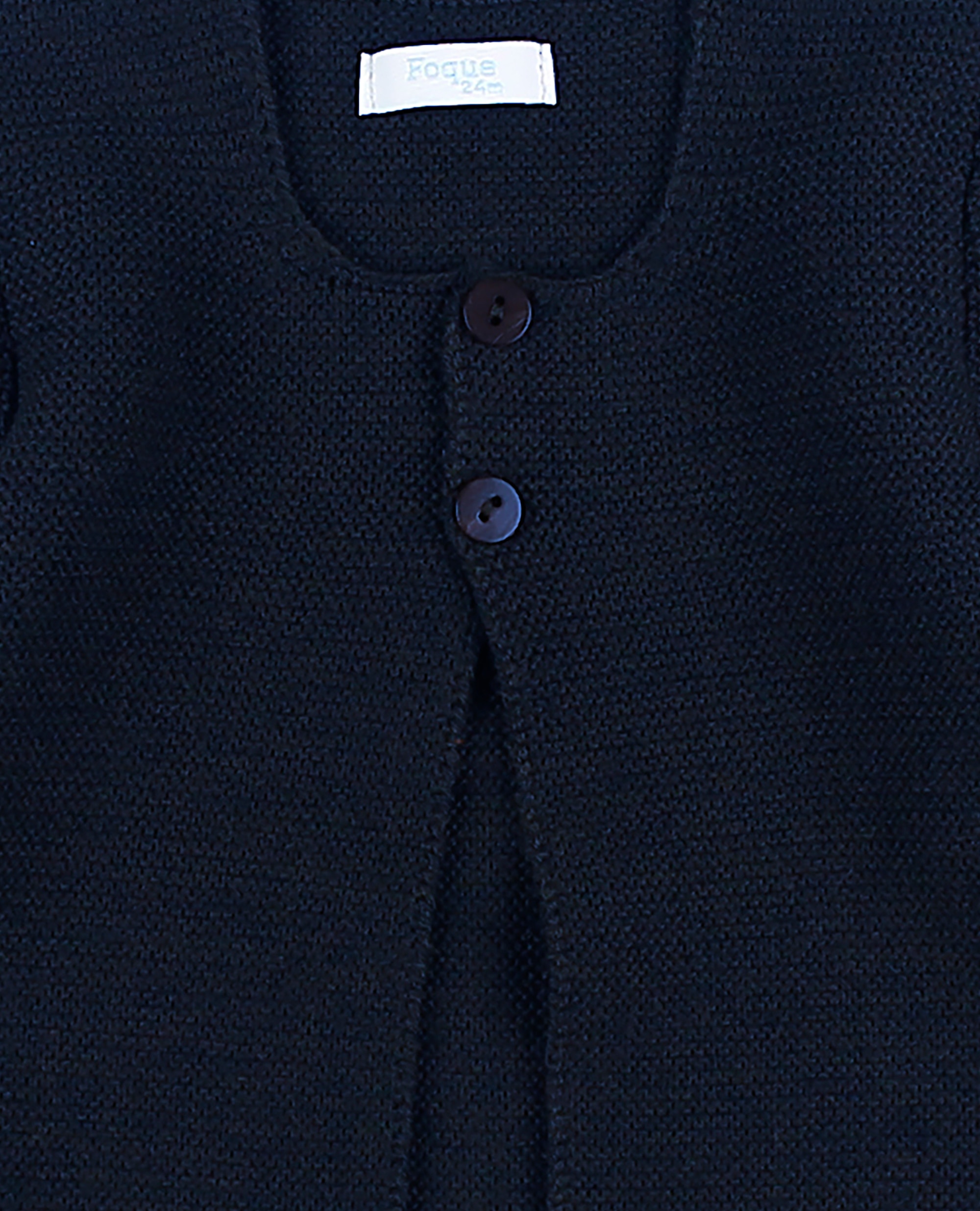 Chaqueta larga bebé niño en punto bobo - Foque - Azul marino Azul marino-2