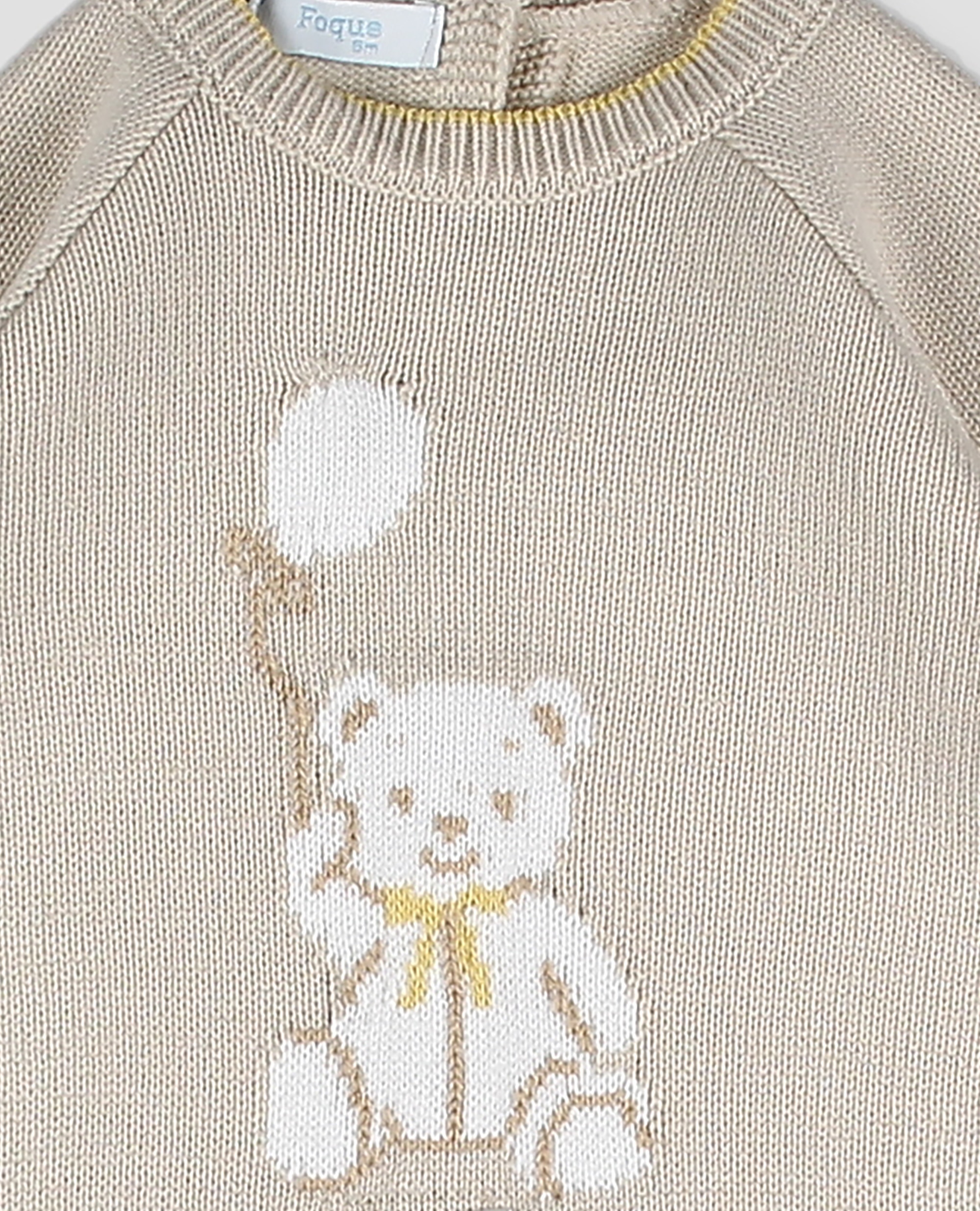 Pelele en punto de niño con dibujo de oso invierno - Foque - Marrón piedra Marrón piedra-2