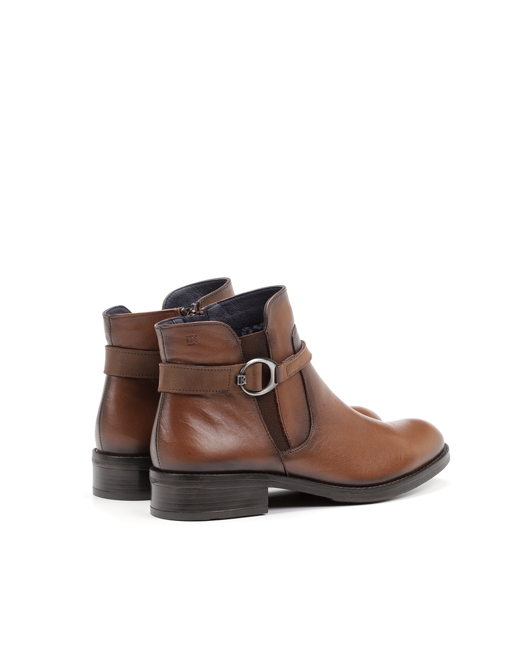 Botines de mujer fabricados en piel - Fluchos - Marrón Marrón-2