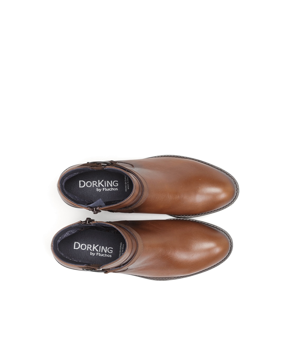 Botines de mujer fabricados en piel - Fluchos - Marrón Marrón-4