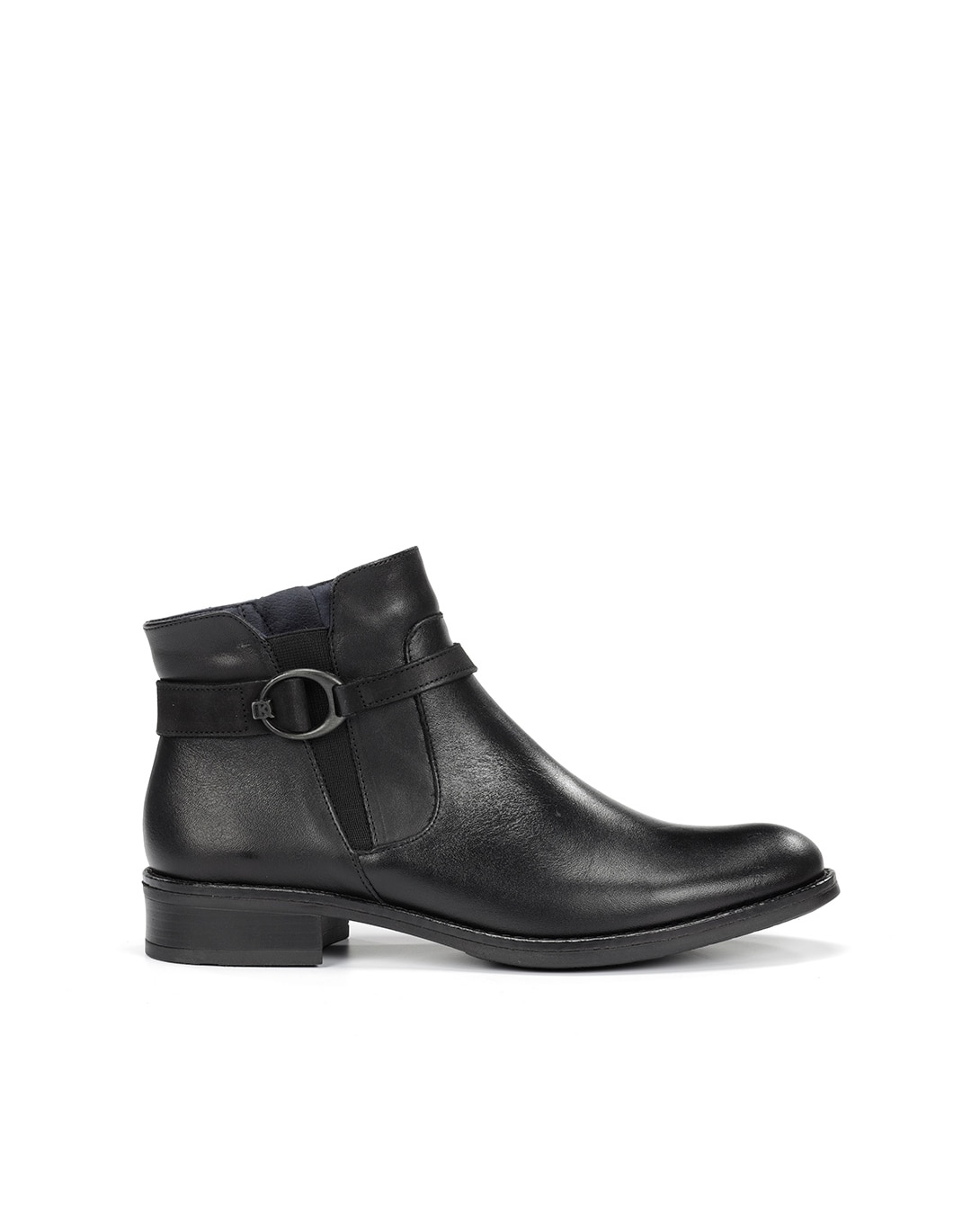Botines de mujer fabricados en piel - Fluchos - Negro Negro-1