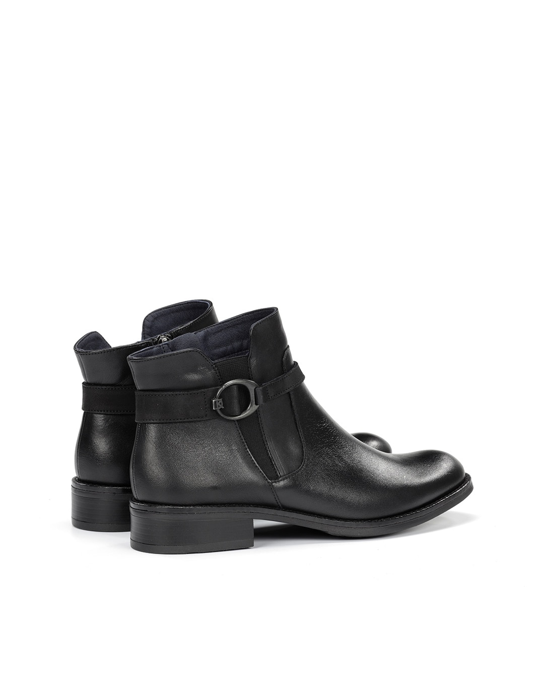 Botines de mujer fabricados en piel - Fluchos - Negro Negro-3