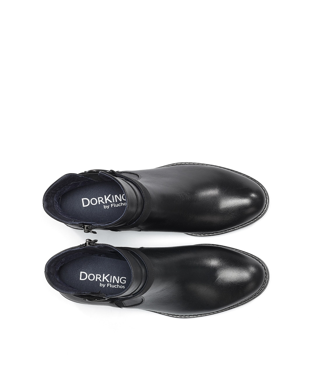 Botines de mujer fabricados en piel - Fluchos - Negro Negro-5
