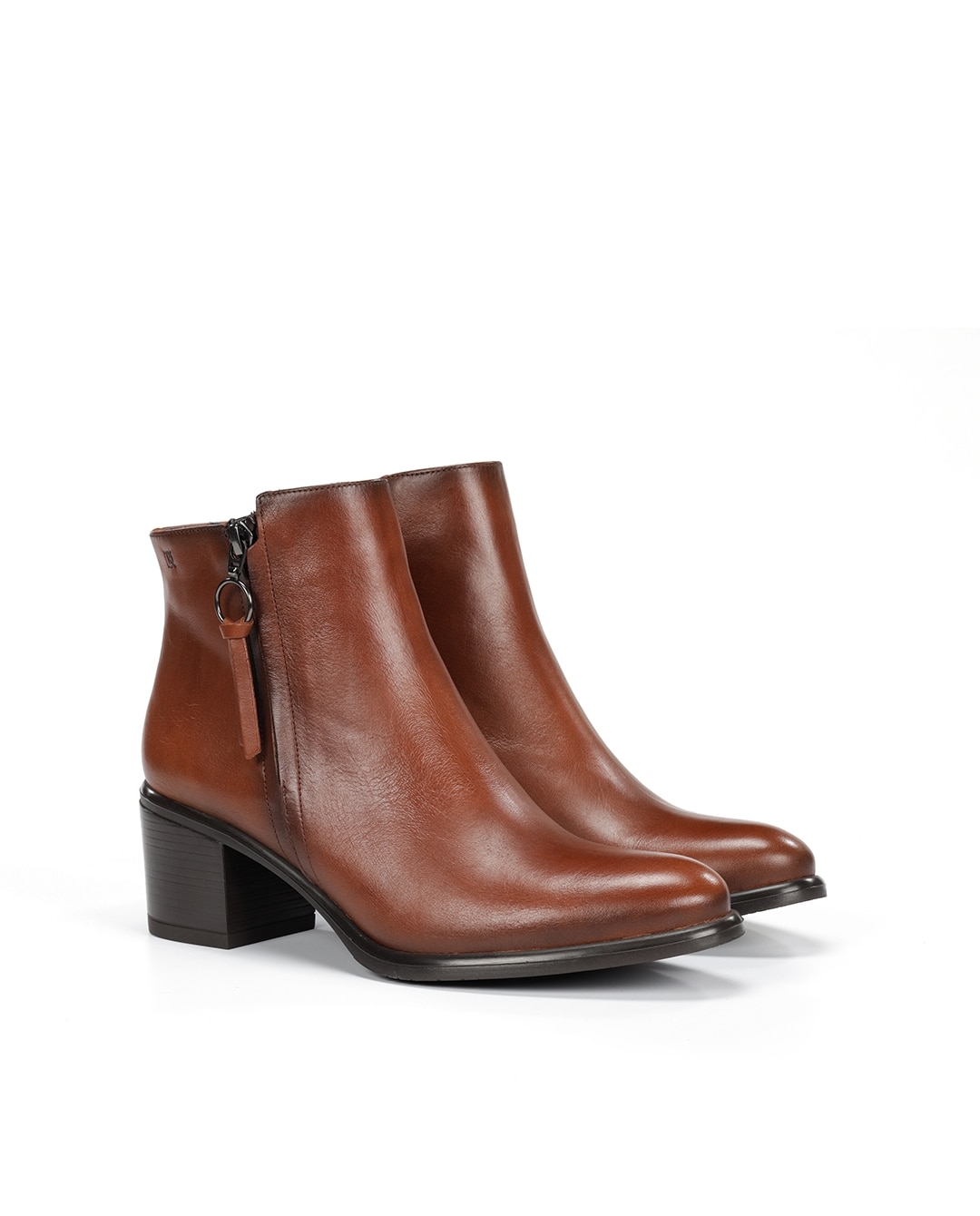 Botines de mujer fabricados en piel - Fluchos - Marrón Marrón-2