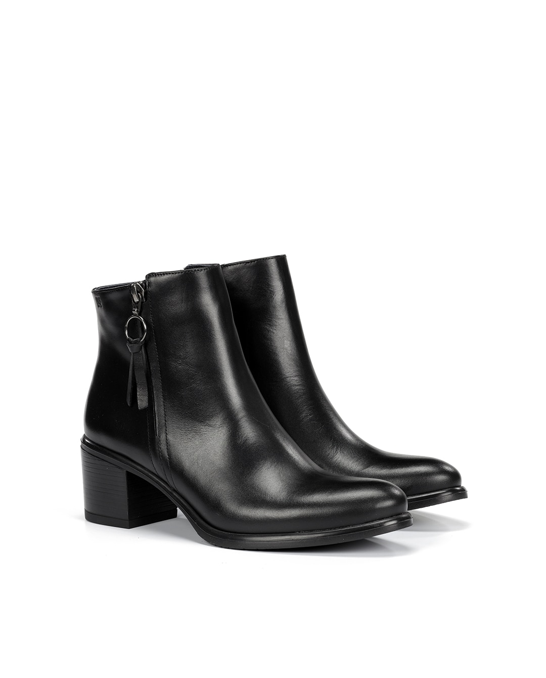 Botines de mujer fabricados en piel - Fluchos - Negro Negro-2