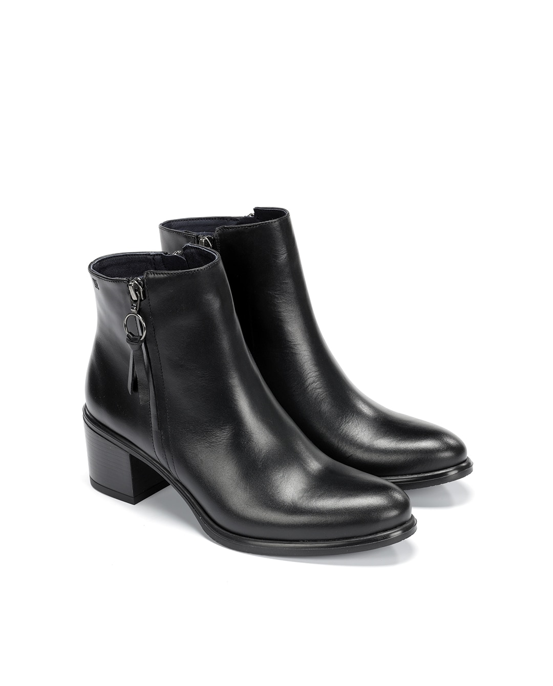 Botines de mujer fabricados en piel - Fluchos - Negro Negro-4