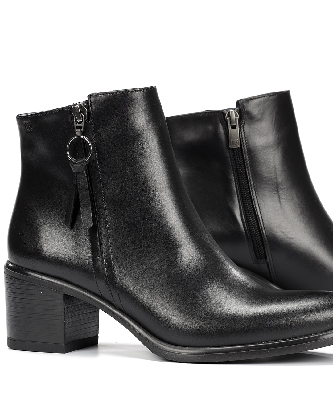 Botines de mujer fabricados en piel - Fluchos - Negro Negro-6