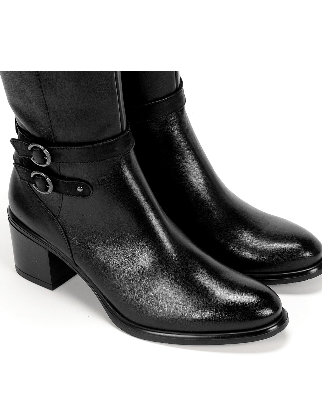 Botines de mujer fabricados en piel - Fluchos - Negro Negro-6