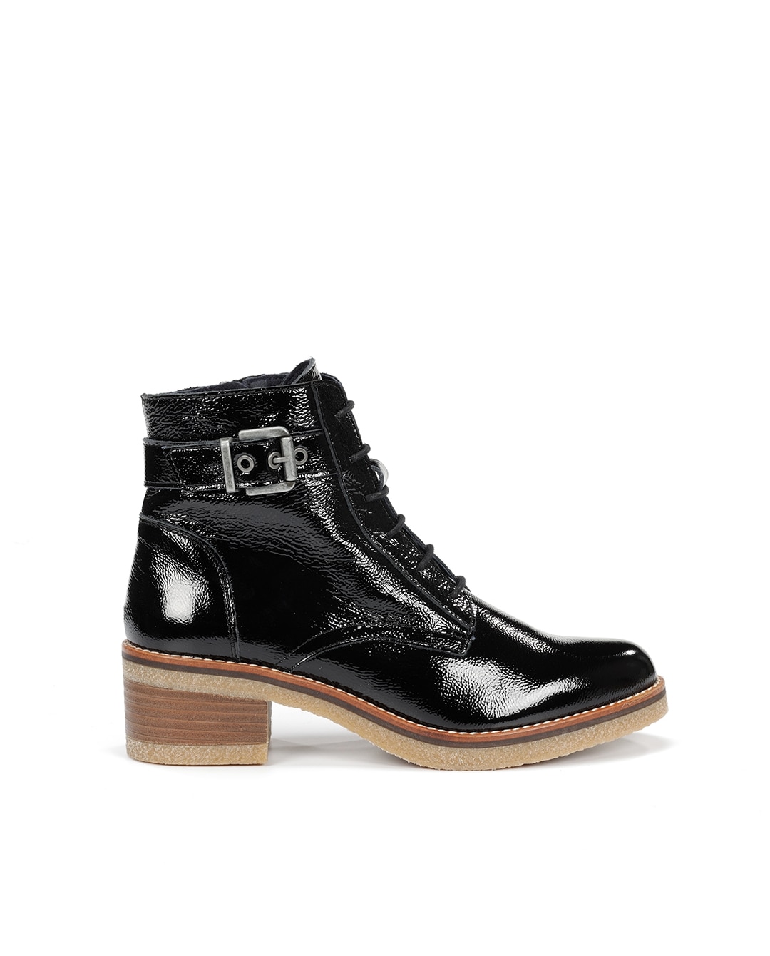 Botines de mujer fabricados en charol - Fluchos - Negro Negro-1