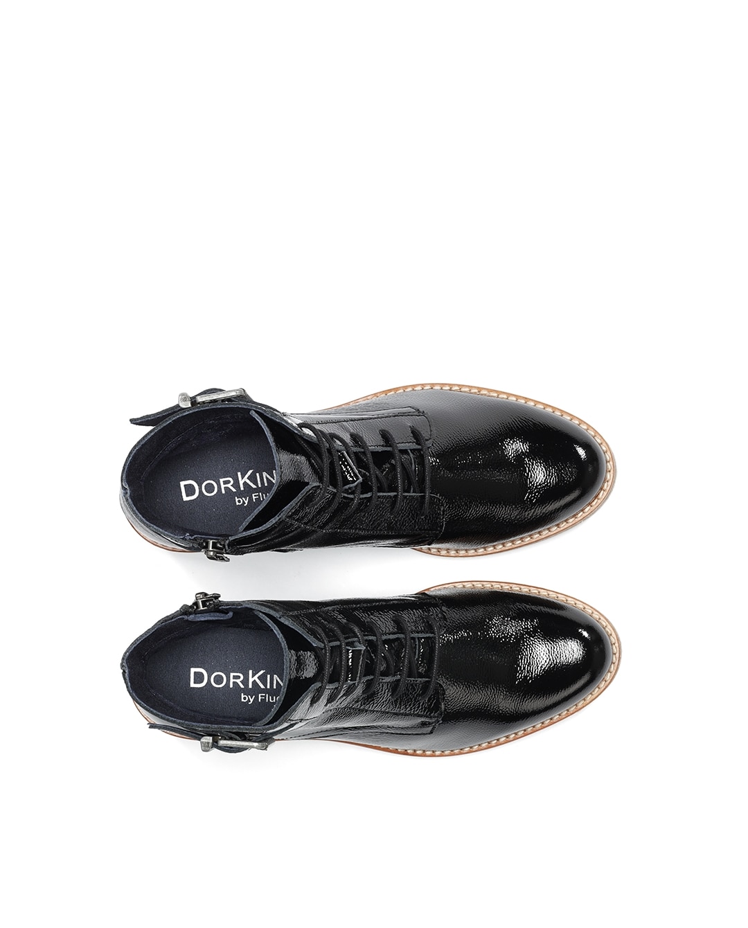 Botines de mujer fabricados en charol - Fluchos - Negro Negro-5