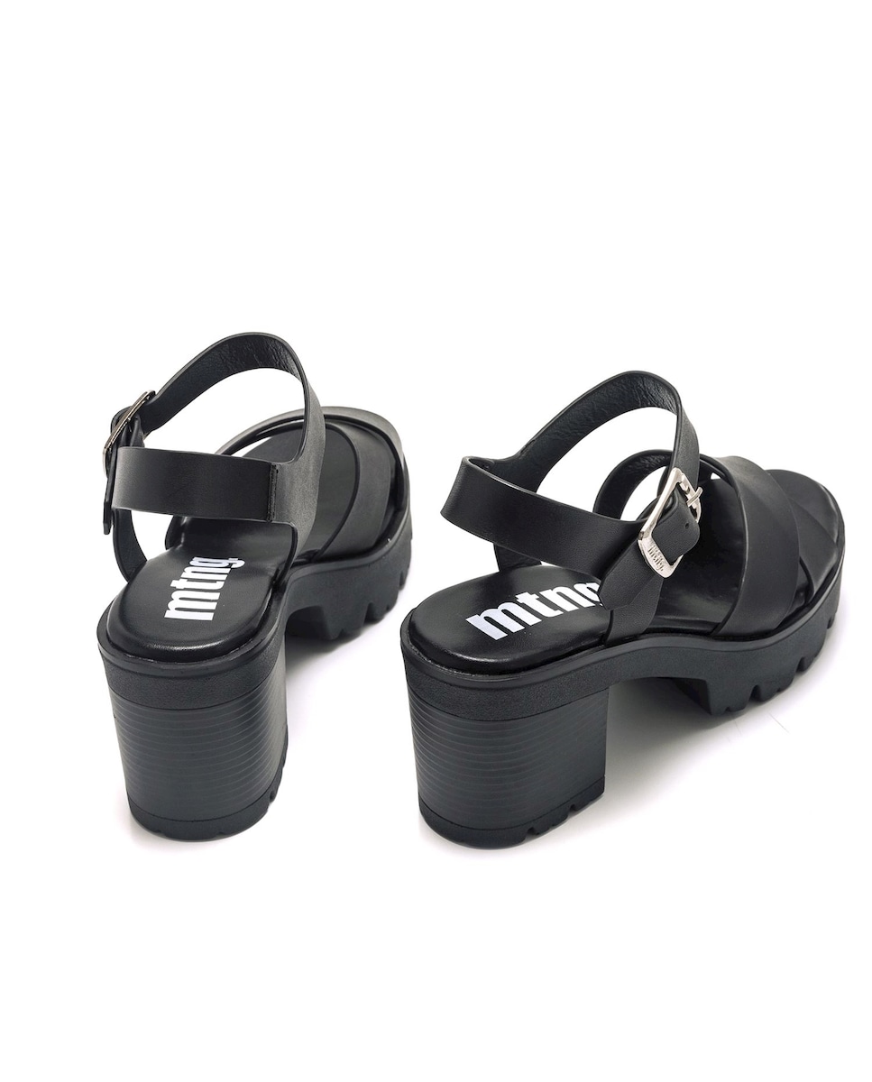 Mustang Zapatos Plataforma Negro Mujer Sandalias De Tacón De