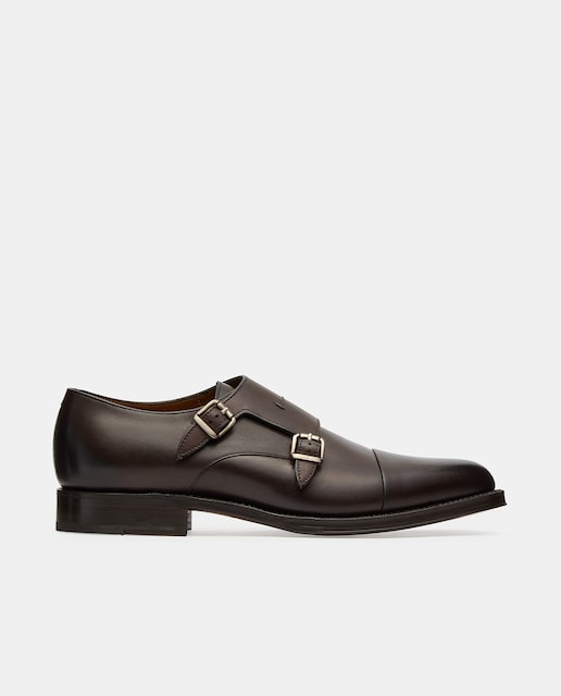 Imagen 0 de Bluchers de hombre Premium de piel de vacuno con doble hebilla