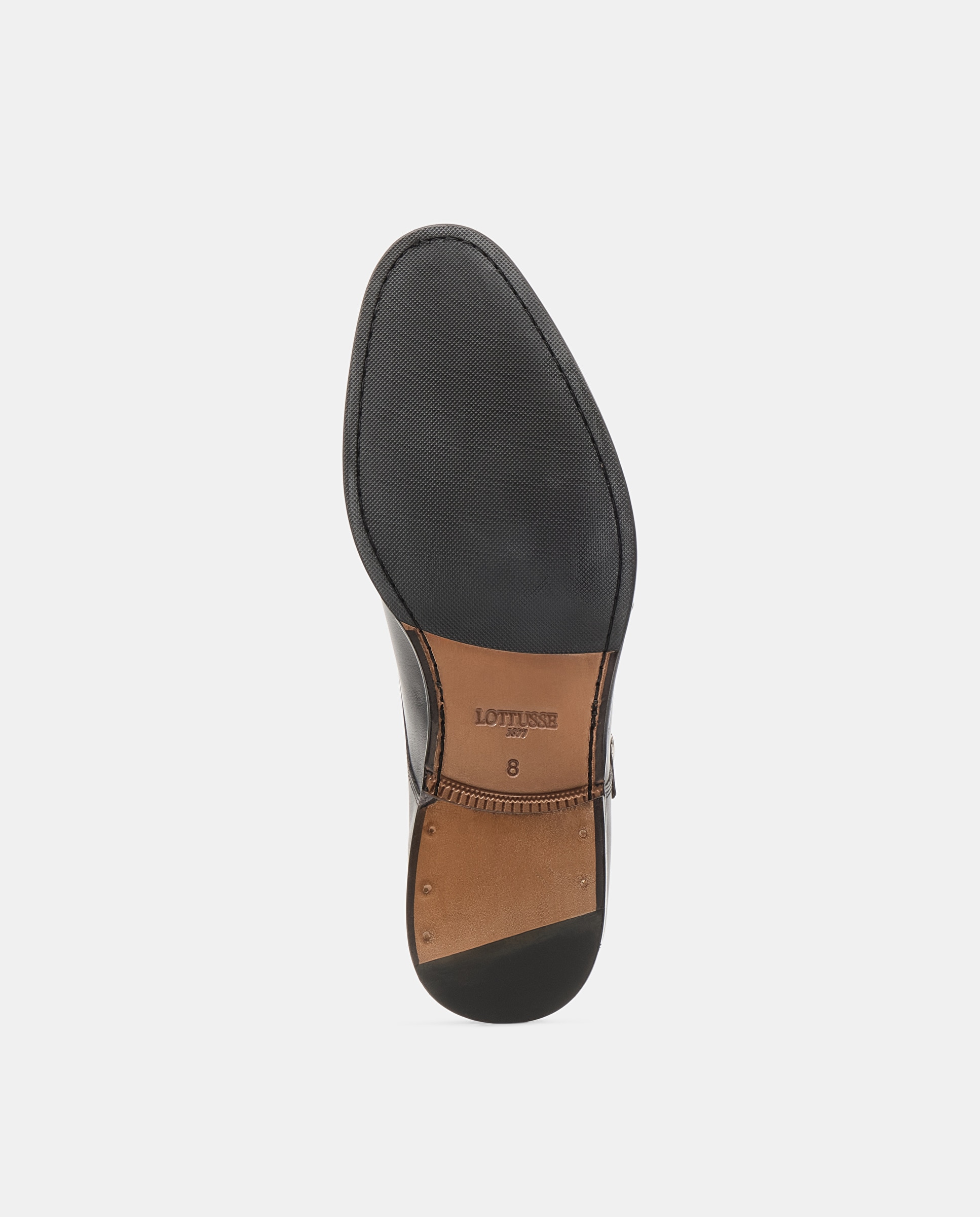 Zapatos de cordones de hombre Lottusse de piel en color - Negro Negro-5