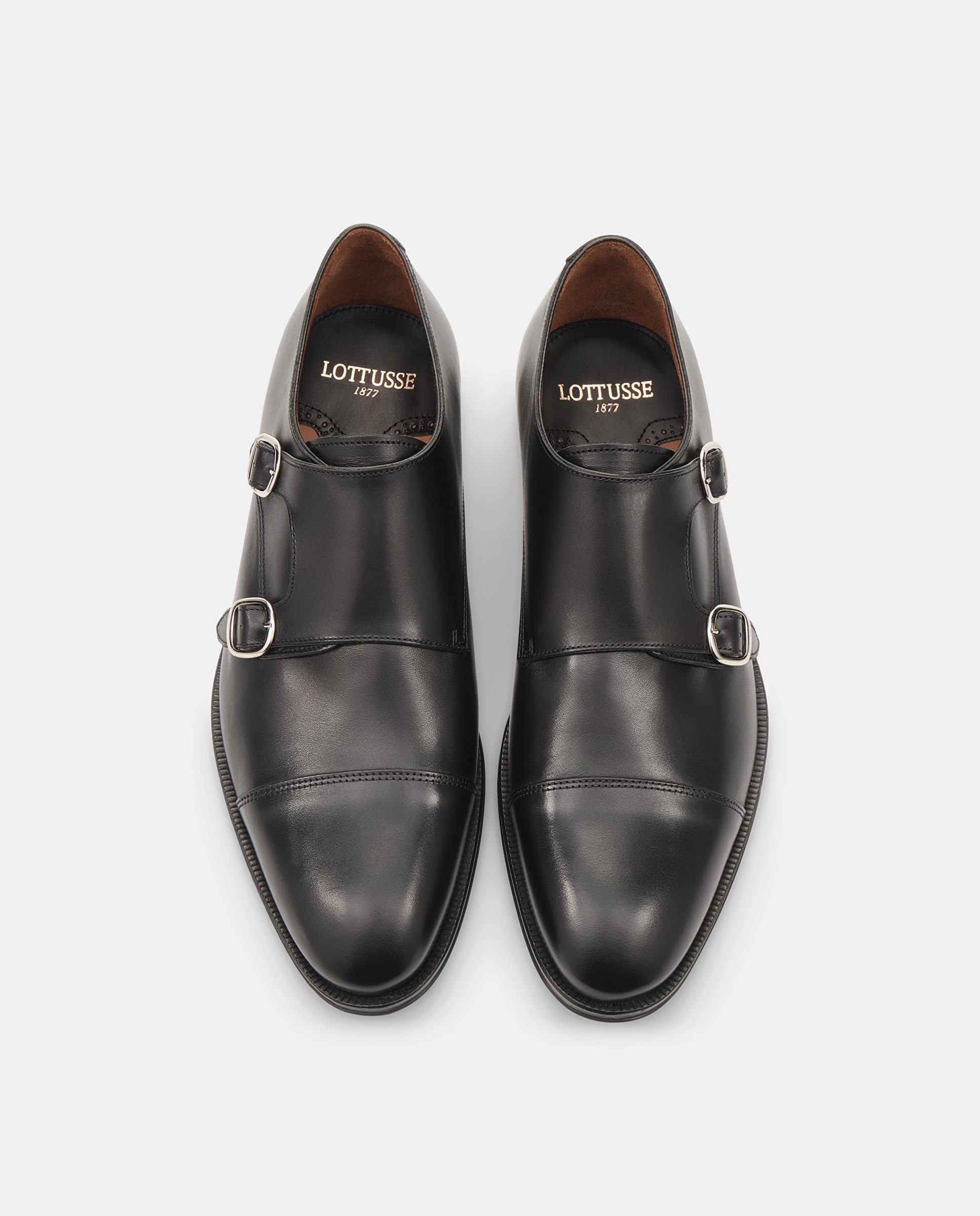 Zapatos de cordones de hombre Lottusse de piel en color - Negro Negro-6