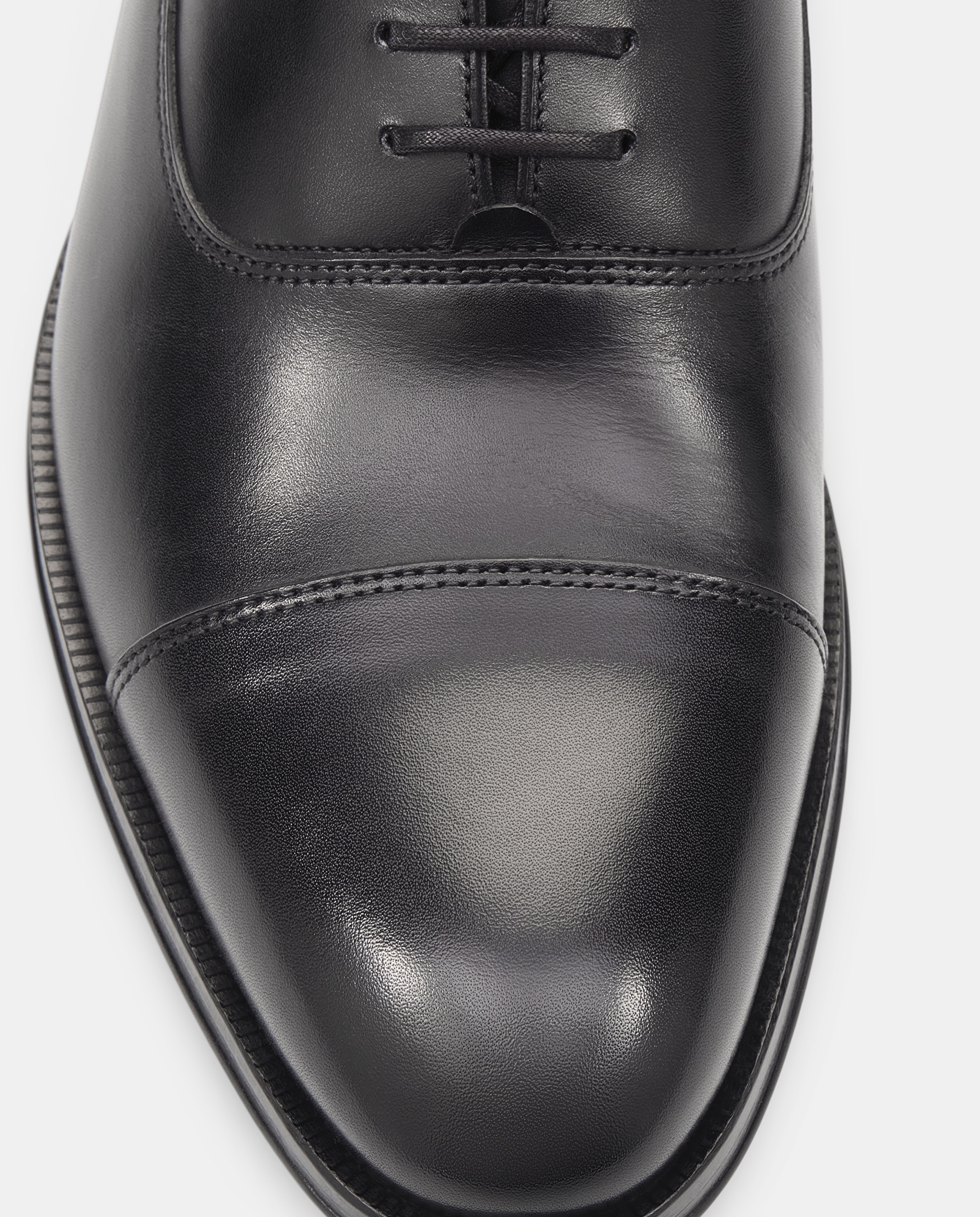 Zapatos oxford lenox de piel de vacuno de hombre - Lottusse - Negro Negro-4