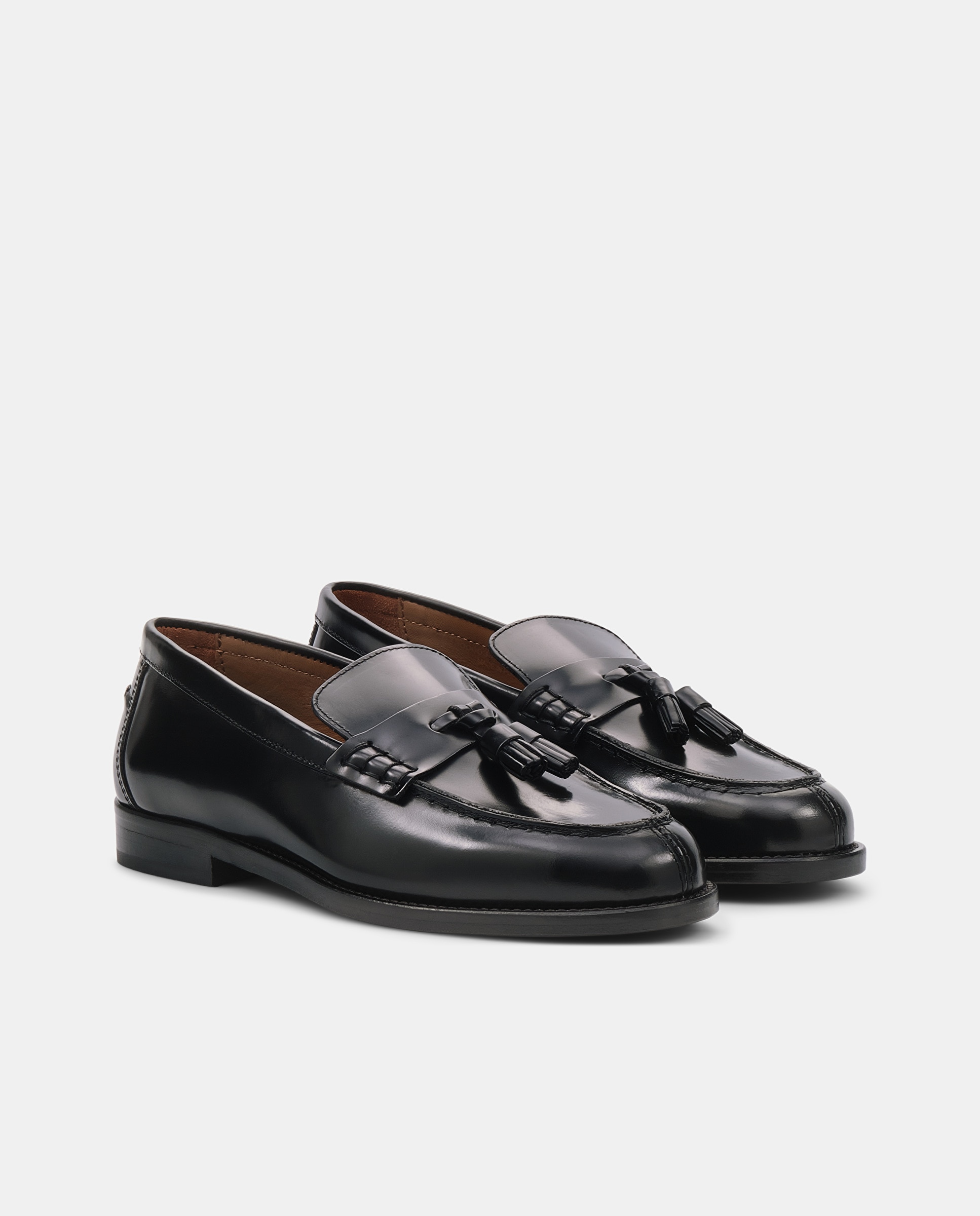 Mocasines de mujer chris de piel de vacuno - Lottusse - Negro Negro-3