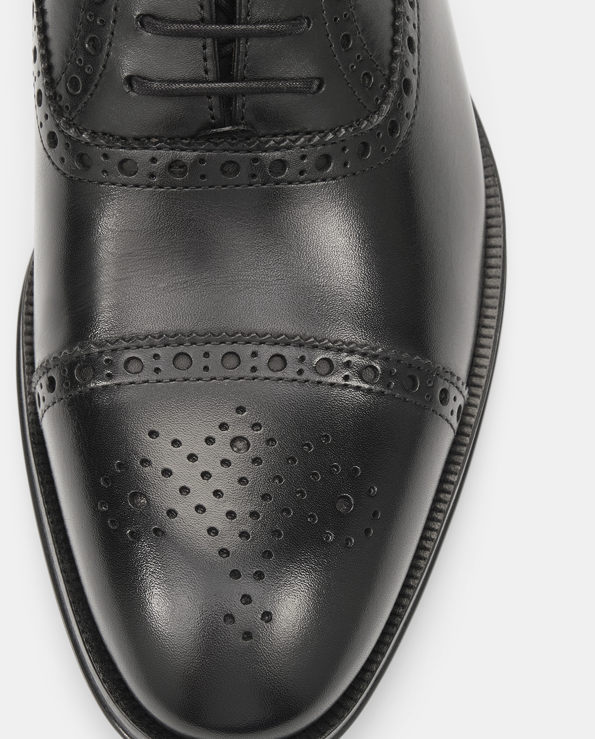 Zapato oxford lenox de hombre de piel de vacuno - Lottusse - Negro Negro-4
