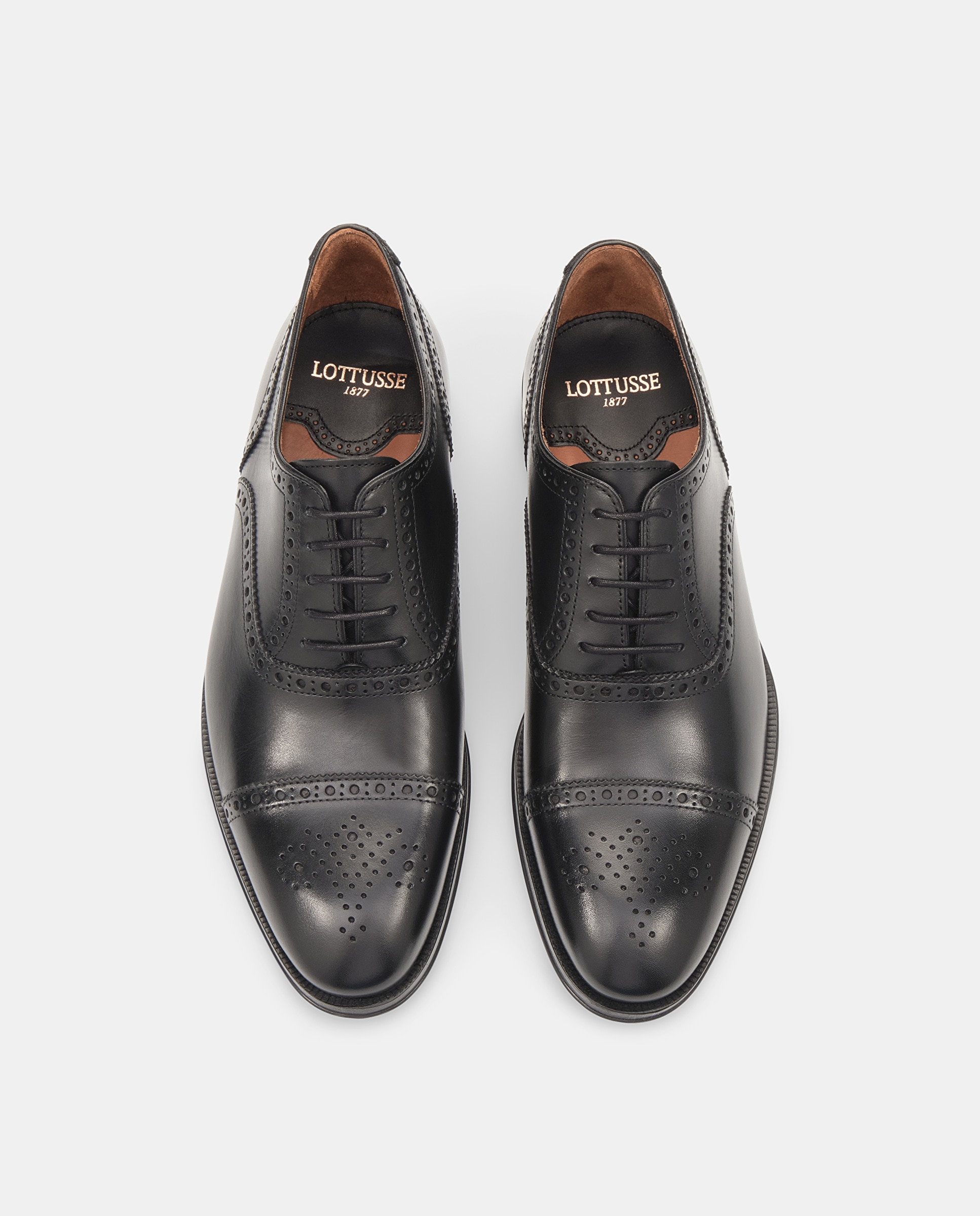 Zapato oxford lenox de hombre de piel de vacuno - Lottusse - Negro Negro-6