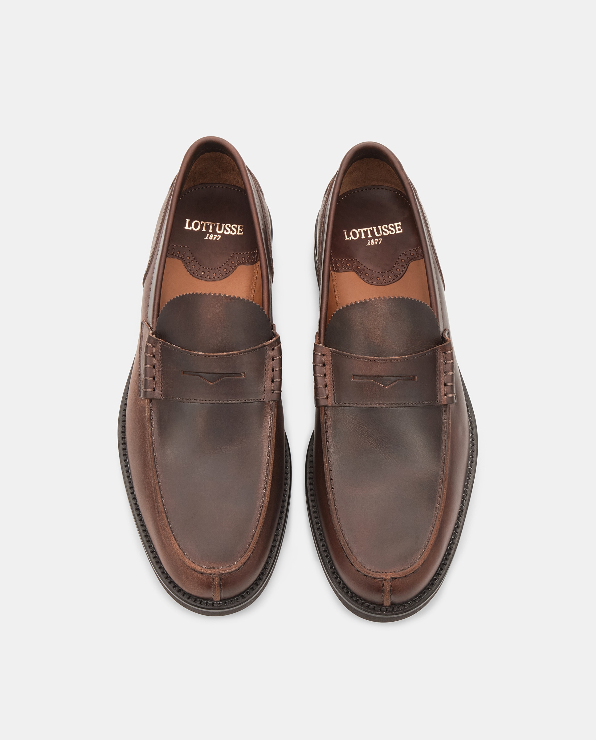 Imagen 6 de Zapato mocasín banda hombre piel - Lottusse - Marrón Marrón