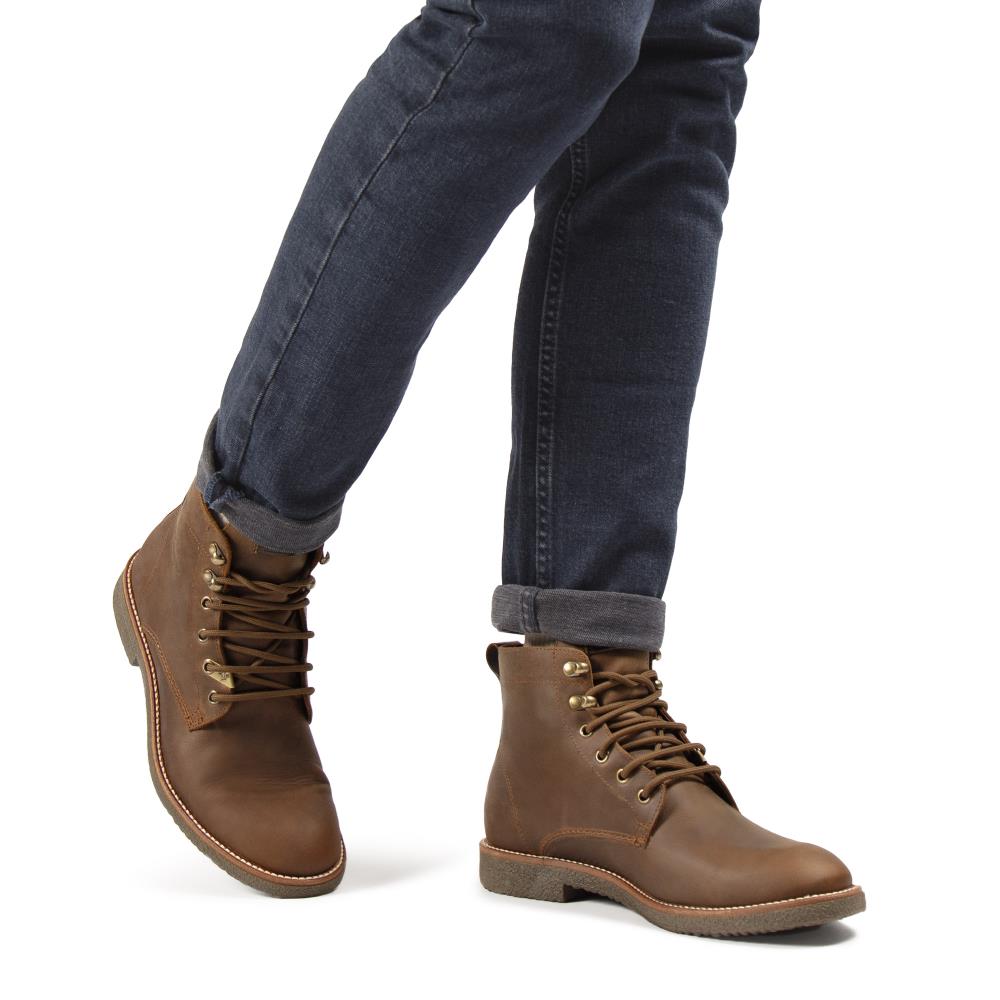 Imagen 2 de Botas de hombre en negro de piel Waterproof caña baja con forro Gore-Tex y logotipo lateral - Panama Jack - Cuero Cuero