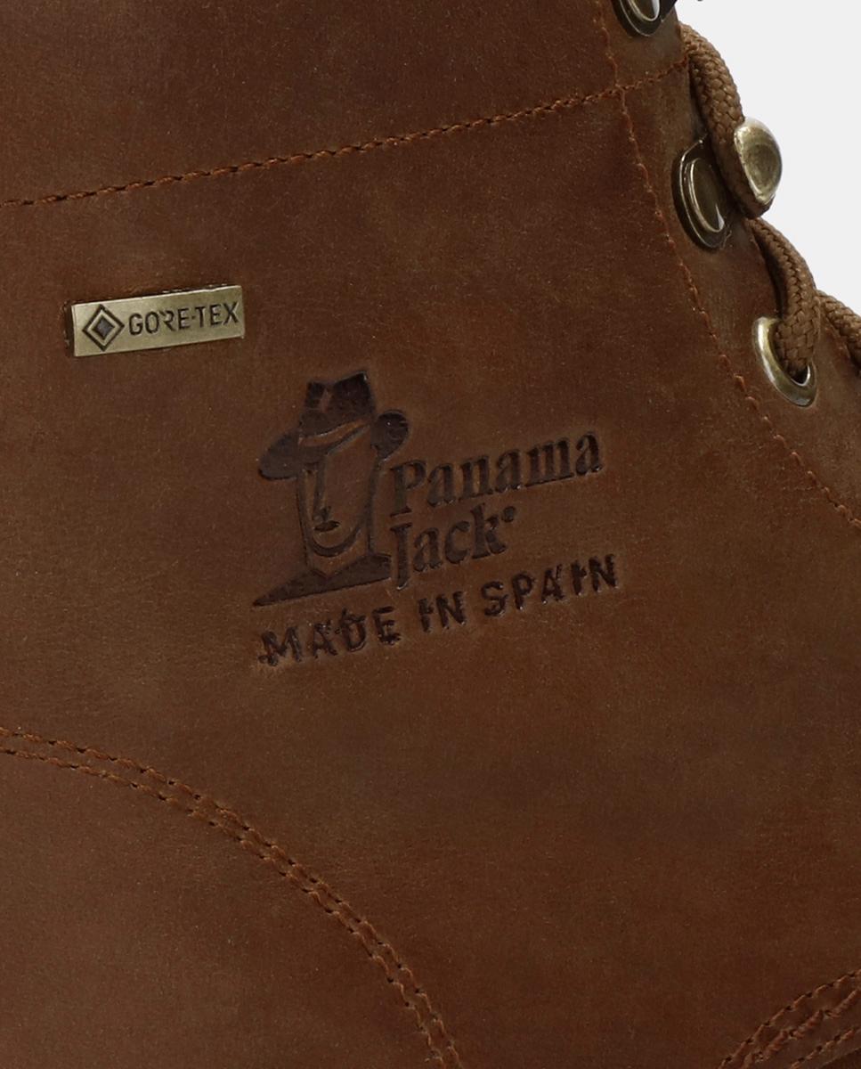Imagen 3 de Botas de hombre en negro de piel Waterproof caña baja con forro Gore-Tex y logotipo lateral - Panama Jack - Cuero Cuero
