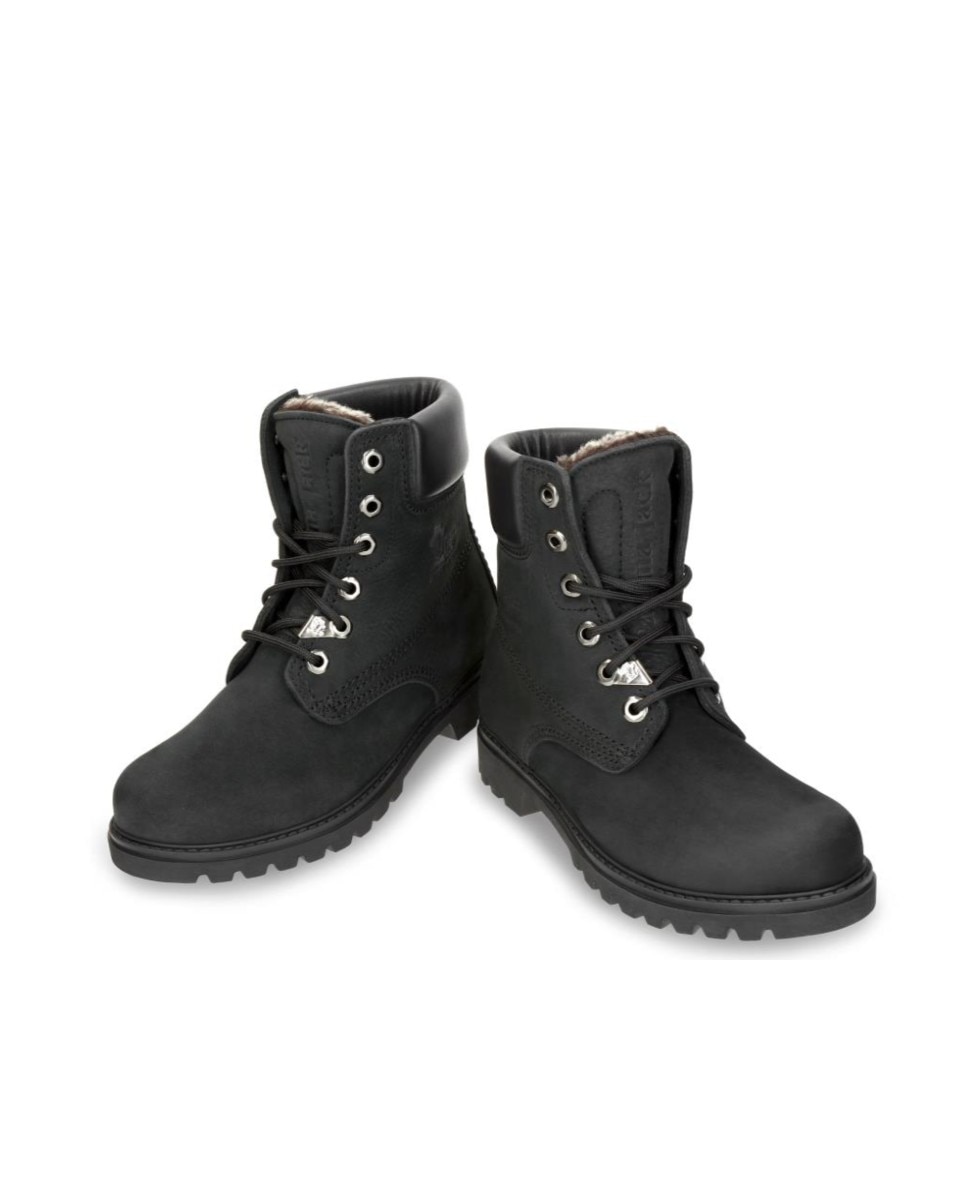 Botas militares en piel con forro de pelo sintético - Panama Jack - Negro Negro-3