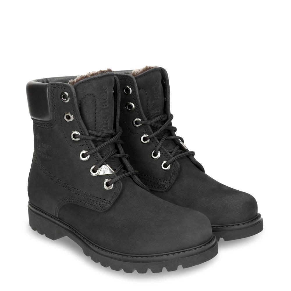 Botas militares en piel con forro de pelo sintético - Panama Jack - Negro Negro-6