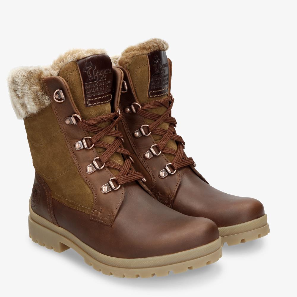 Botas militares en piel con forro de pelo sintético - Panama Jack - Cuero Cuero-7