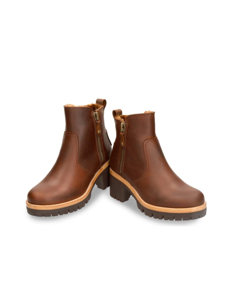 Imagen 3 de Botines en piel con forro de pelo natural - Panama Jack - Cuero Cuero