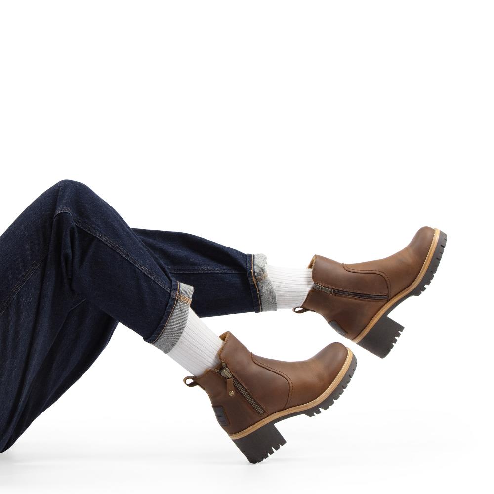 Imagen 2 de Botines en piel con forro de pelo natural - Panama Jack - Cuero Cuero