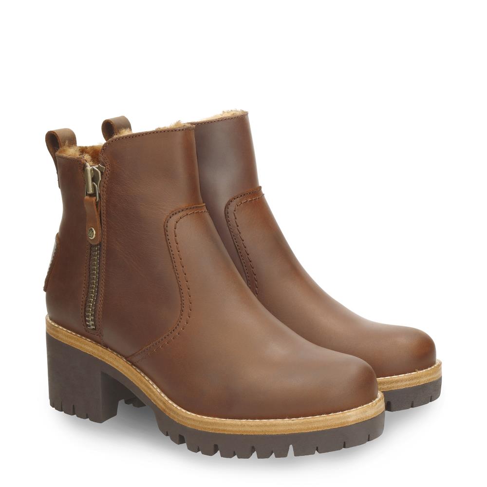 Imagen 6 de Botines en piel con forro de pelo natural - Panama Jack - Cuero Cuero