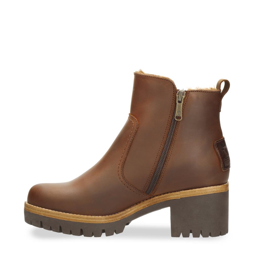 Imagen 7 de Botines en piel con forro de pelo natural - Panama Jack - Cuero Cuero