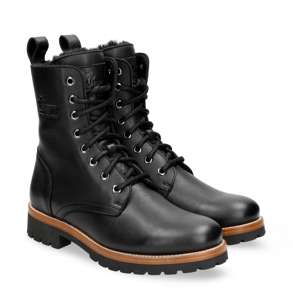 Botines Frisia de mujer en piel Waterproof con forro interior de pelo - Panama Jack - Negro Negro-7
