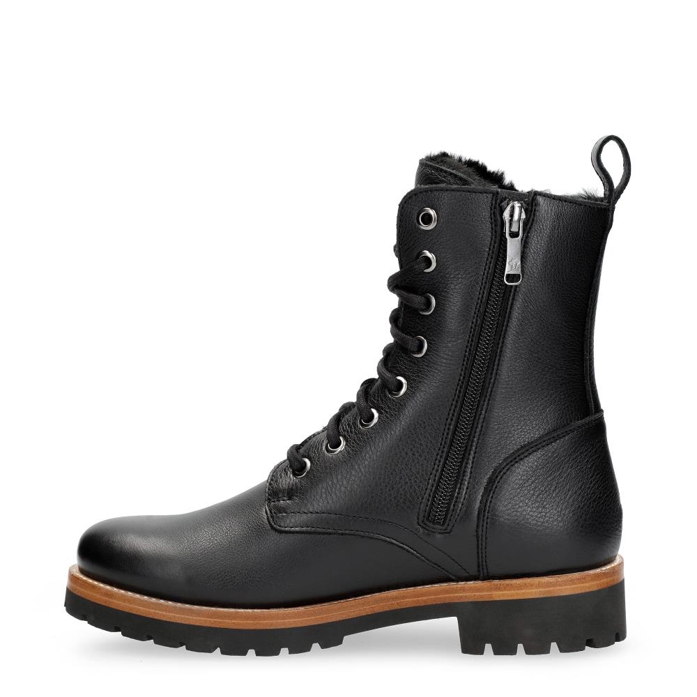 Botines Frisia de mujer en piel Waterproof con forro interior de pelo - Panama Jack - Negro Negro-8